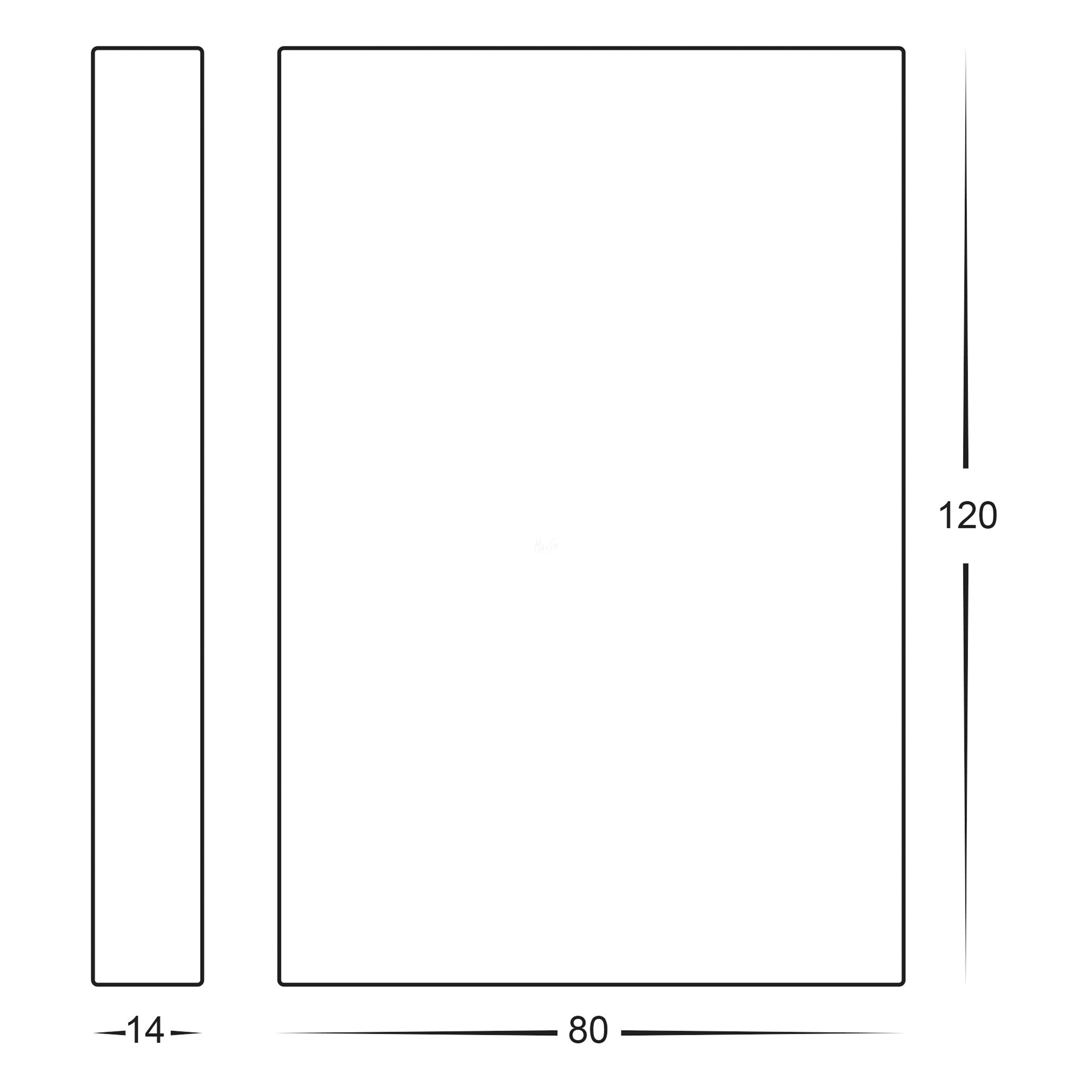 HV3289T-BLK-12V - Stylez Black Up & Down LED Wall Light