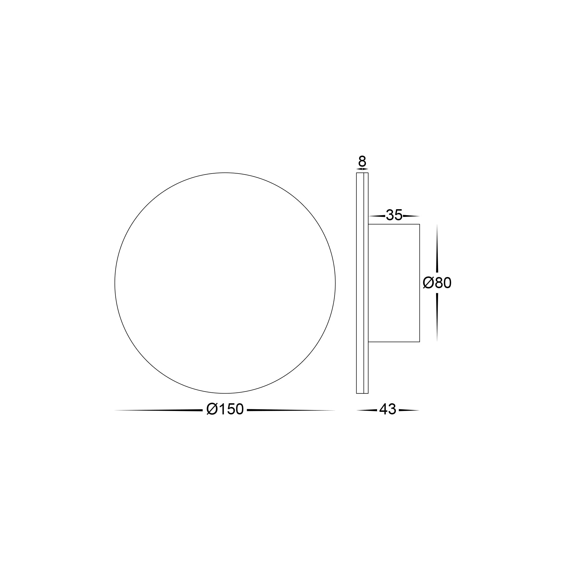 HV3591RGBW-BLK - Halo Black RGBW LED Wall Light