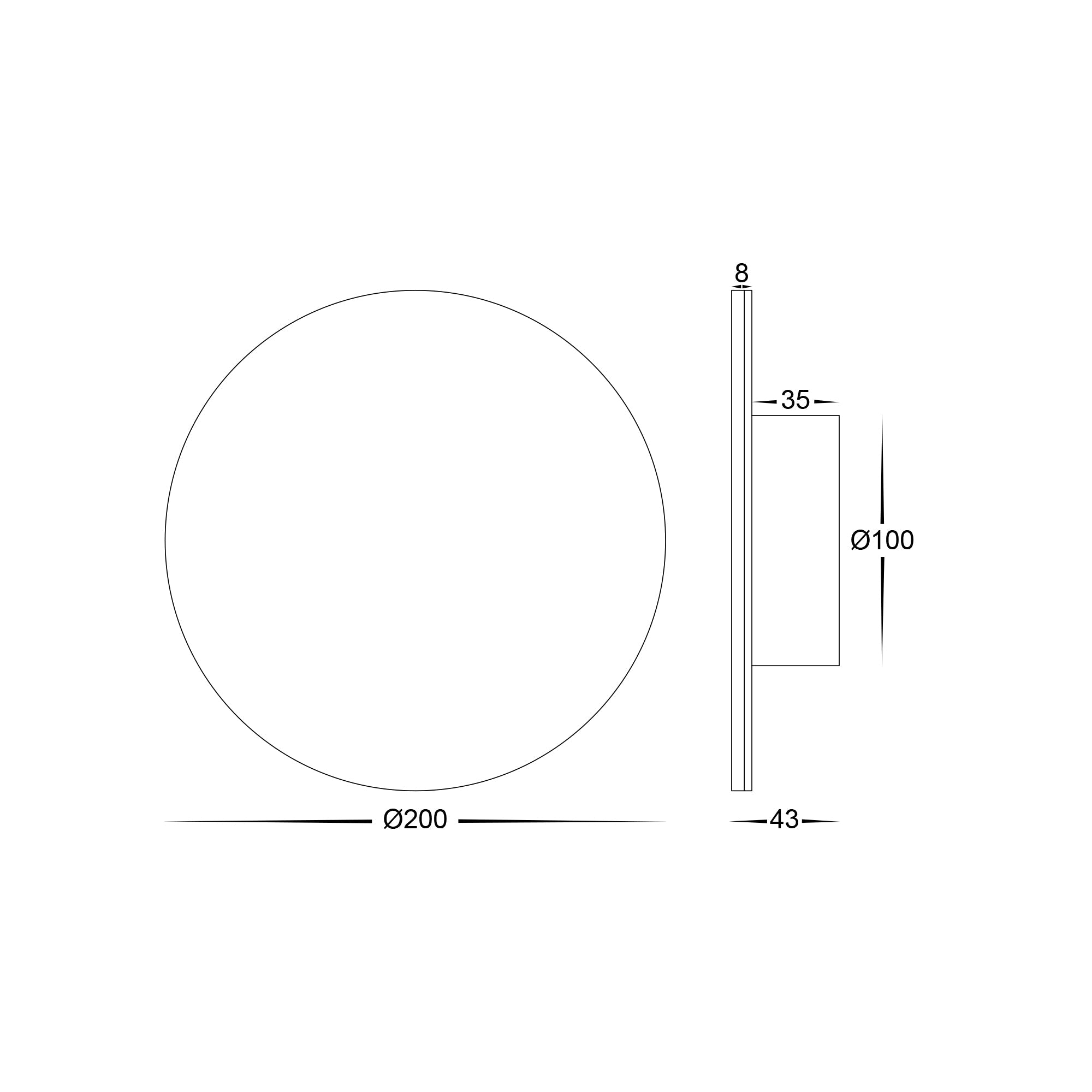 HV3592T-WHT - Halo White TRI Colour LED Wall Light