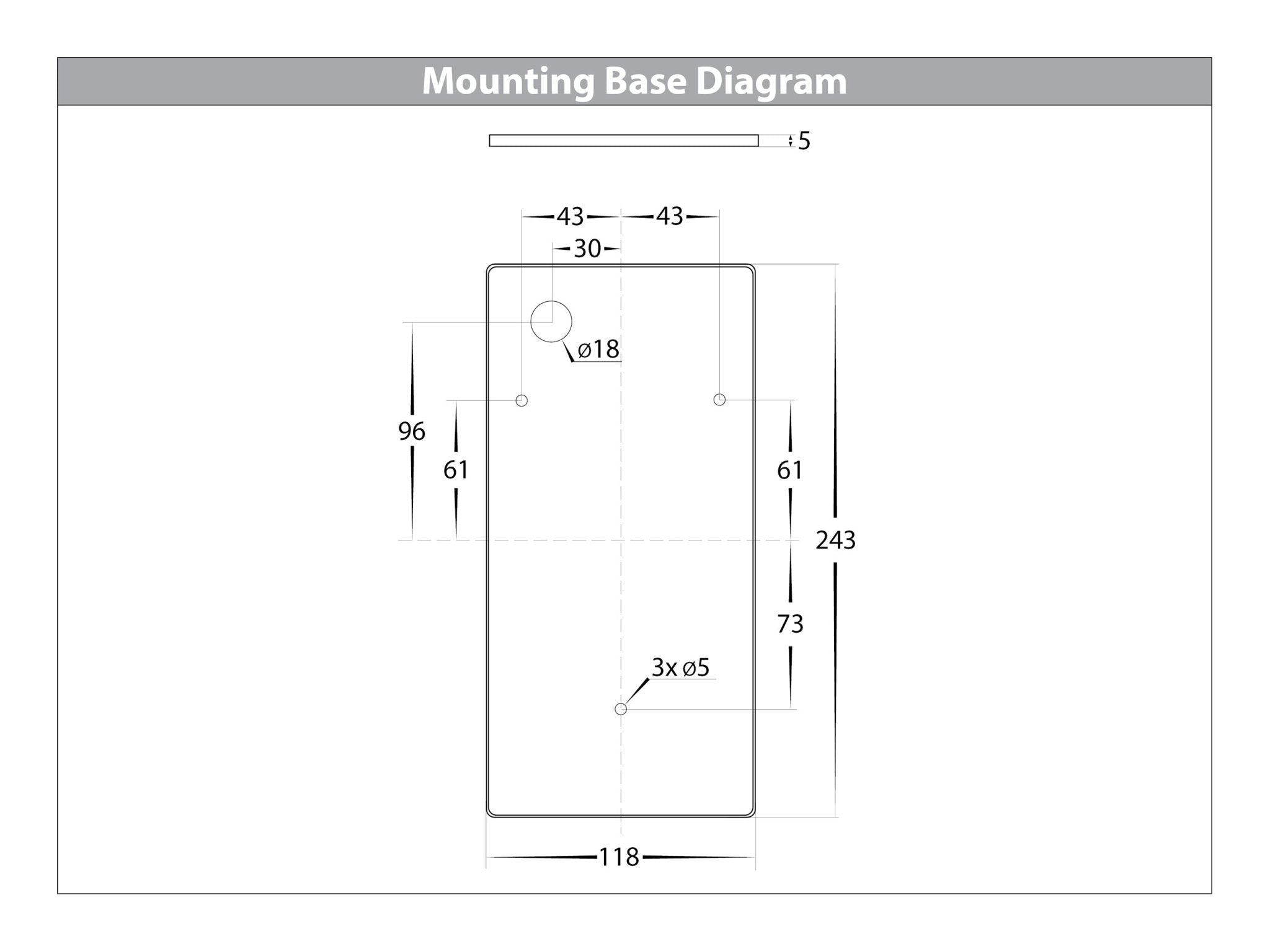 HV3601T-BLK - Taper Black TRI Colour LED Wedge Wall Light