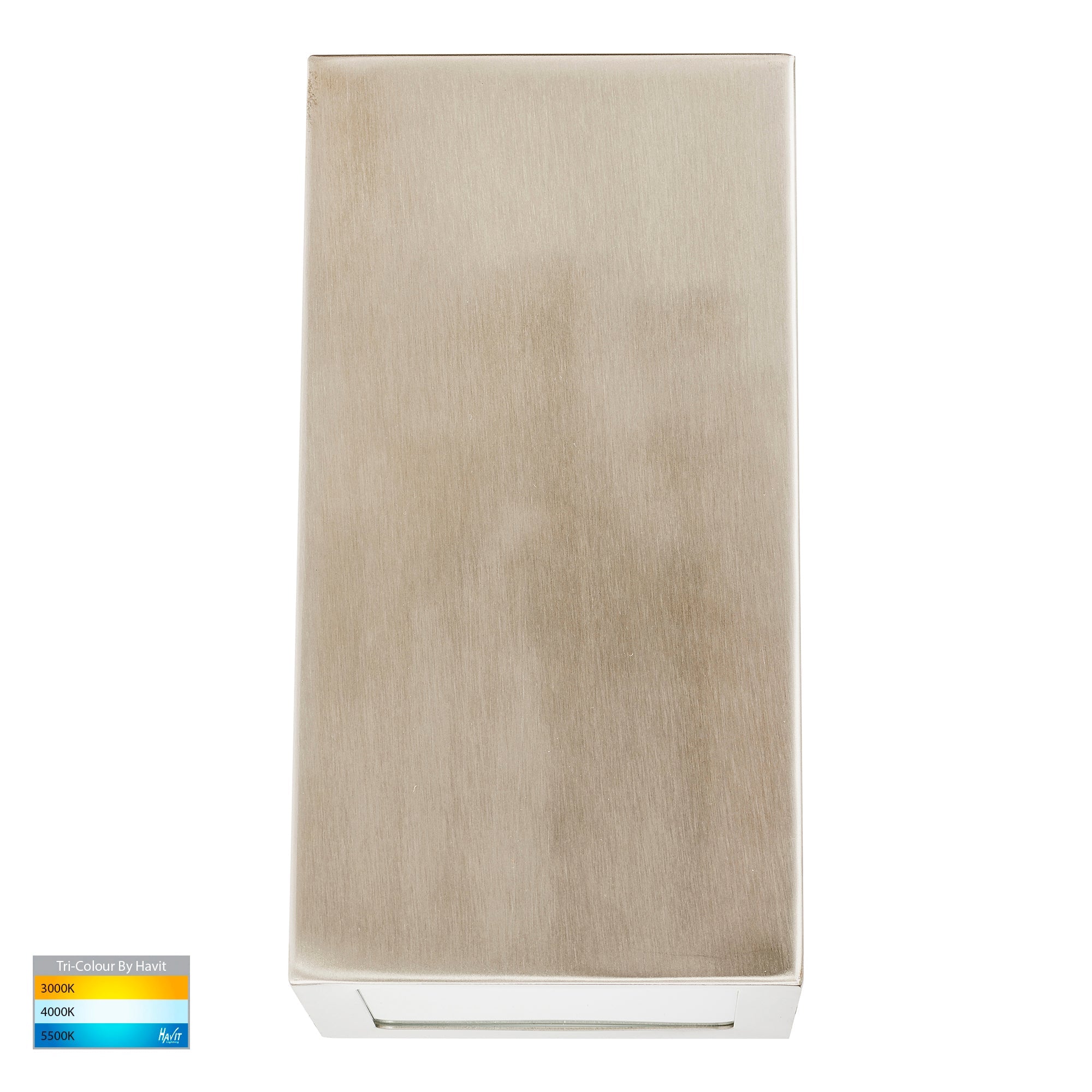 HV3601T-SS316 - Taper 316 Stainless Steel TRI Colour LED Wedge Wall Light