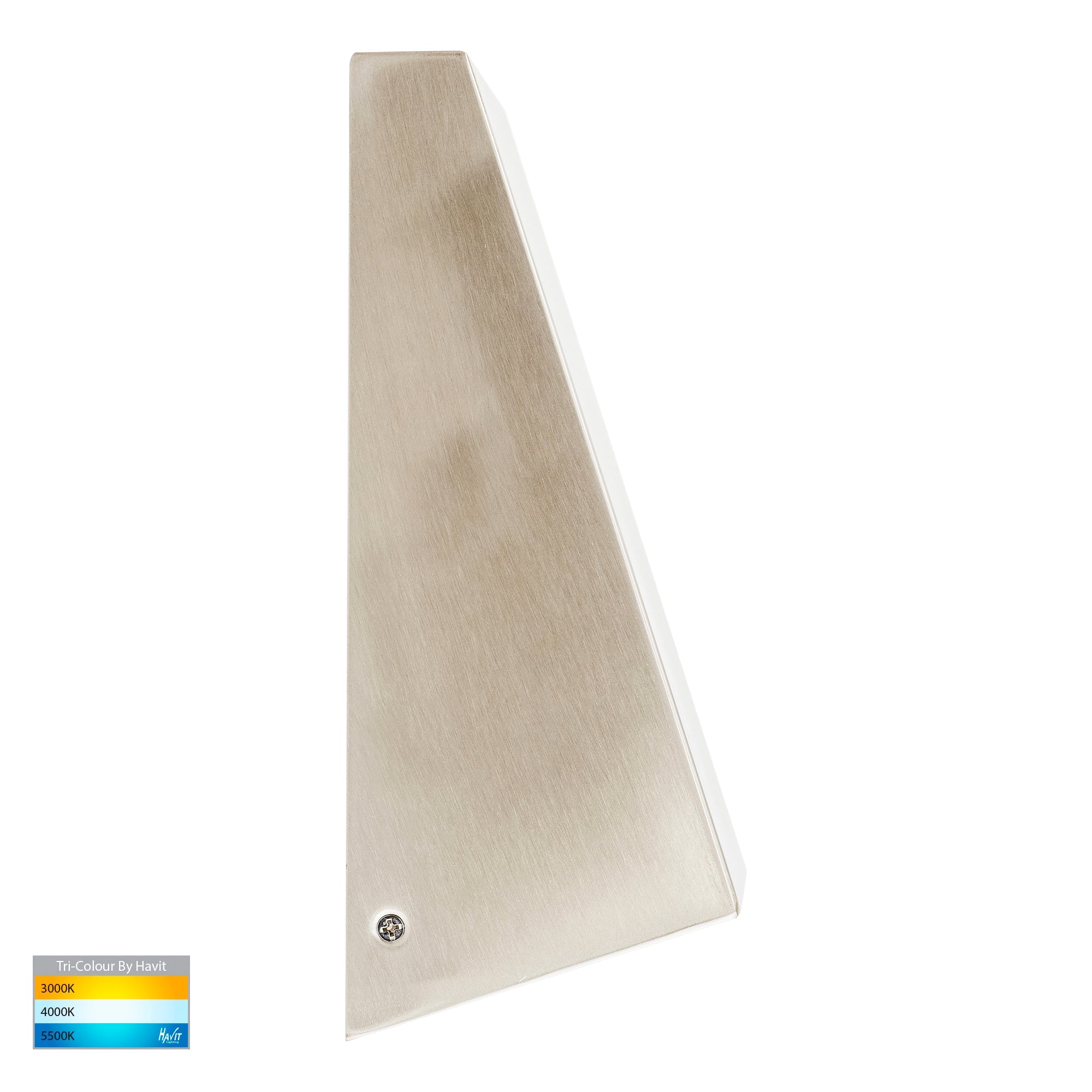 HV3601T-SS316 - Taper 316 Stainless Steel TRI Colour LED Wedge Wall Light