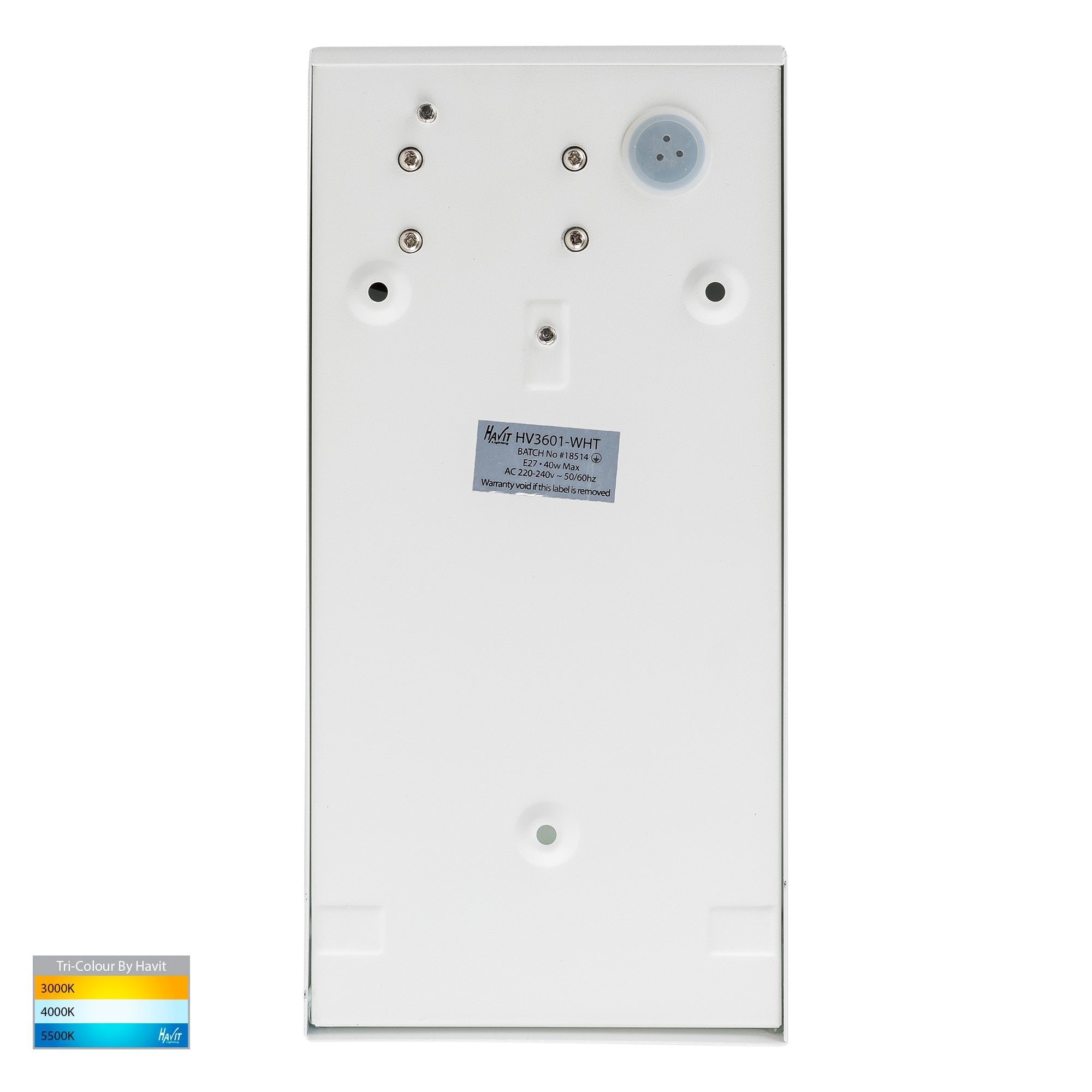 HV3601T-WHT - Taper White TRI Colour LED Wedge Wall Light