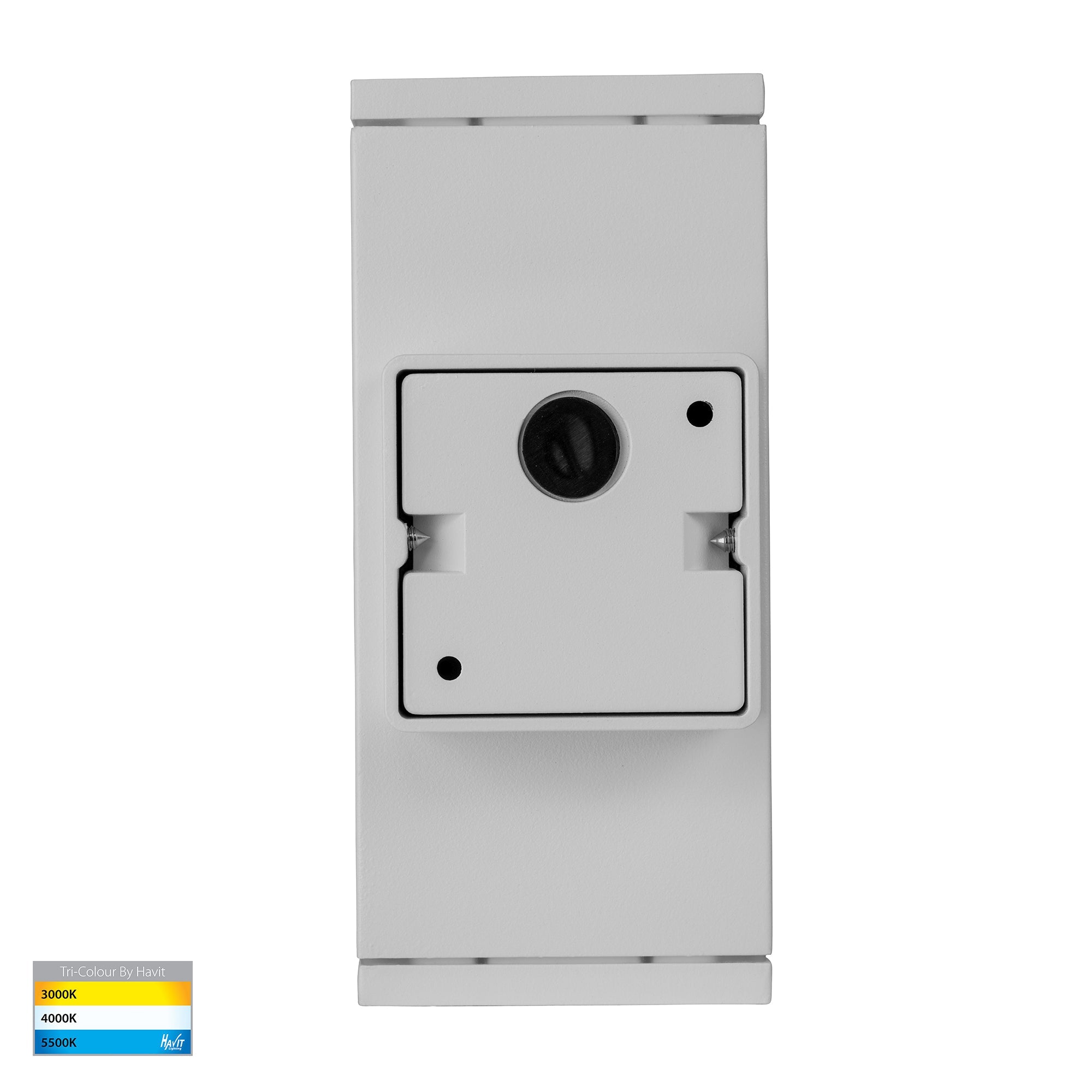HV3624T-WHT - Quadru Square White TRI Colour Up & Down LED Wall Light