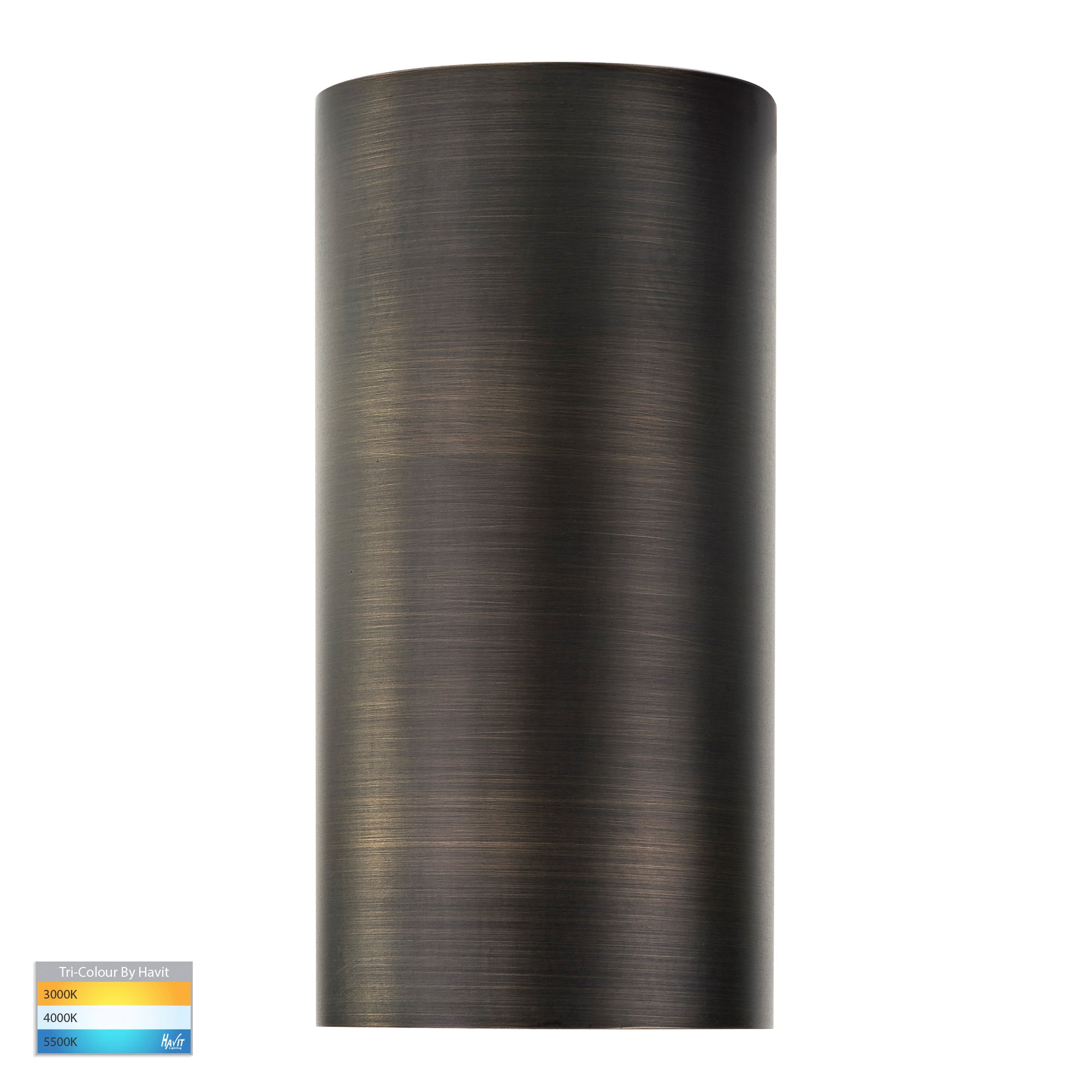 HV3625T-AB - Aries Antique Brass LED Fixed Down Wall Light