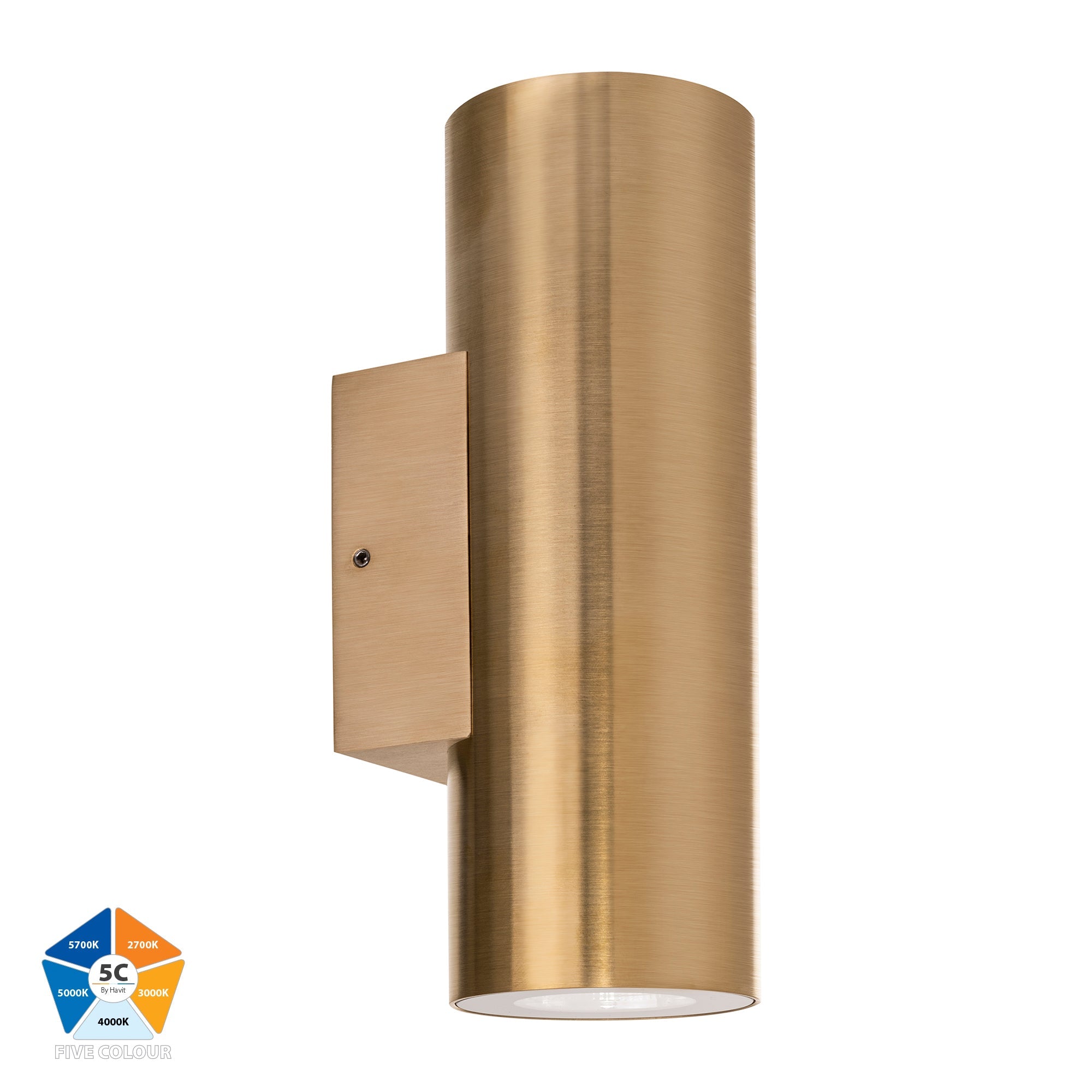 HV3626S-BR- Aries Solid Brass Up & Down LED Wall Light