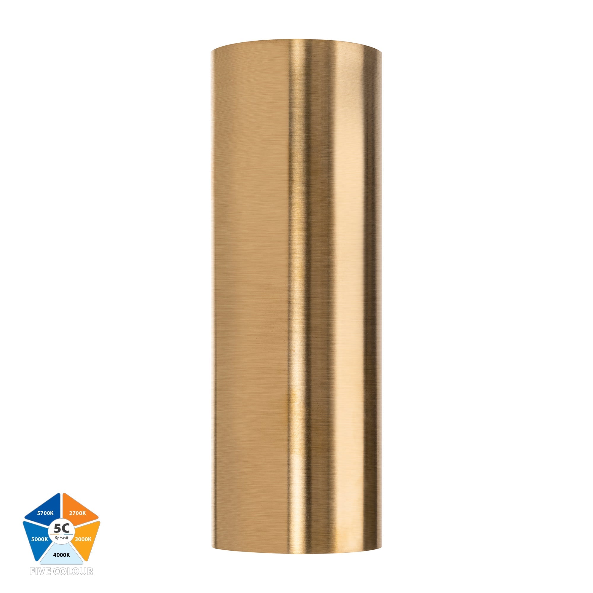 HV3626S-BR- Aries Solid Brass Up & Down LED Wall Light