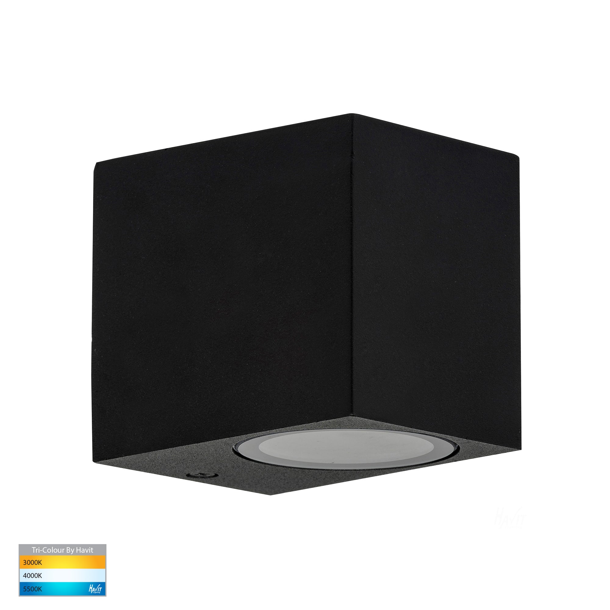 HV3631T-BLK - Accord Black TRI Colour Fixed Down LED Wall Light