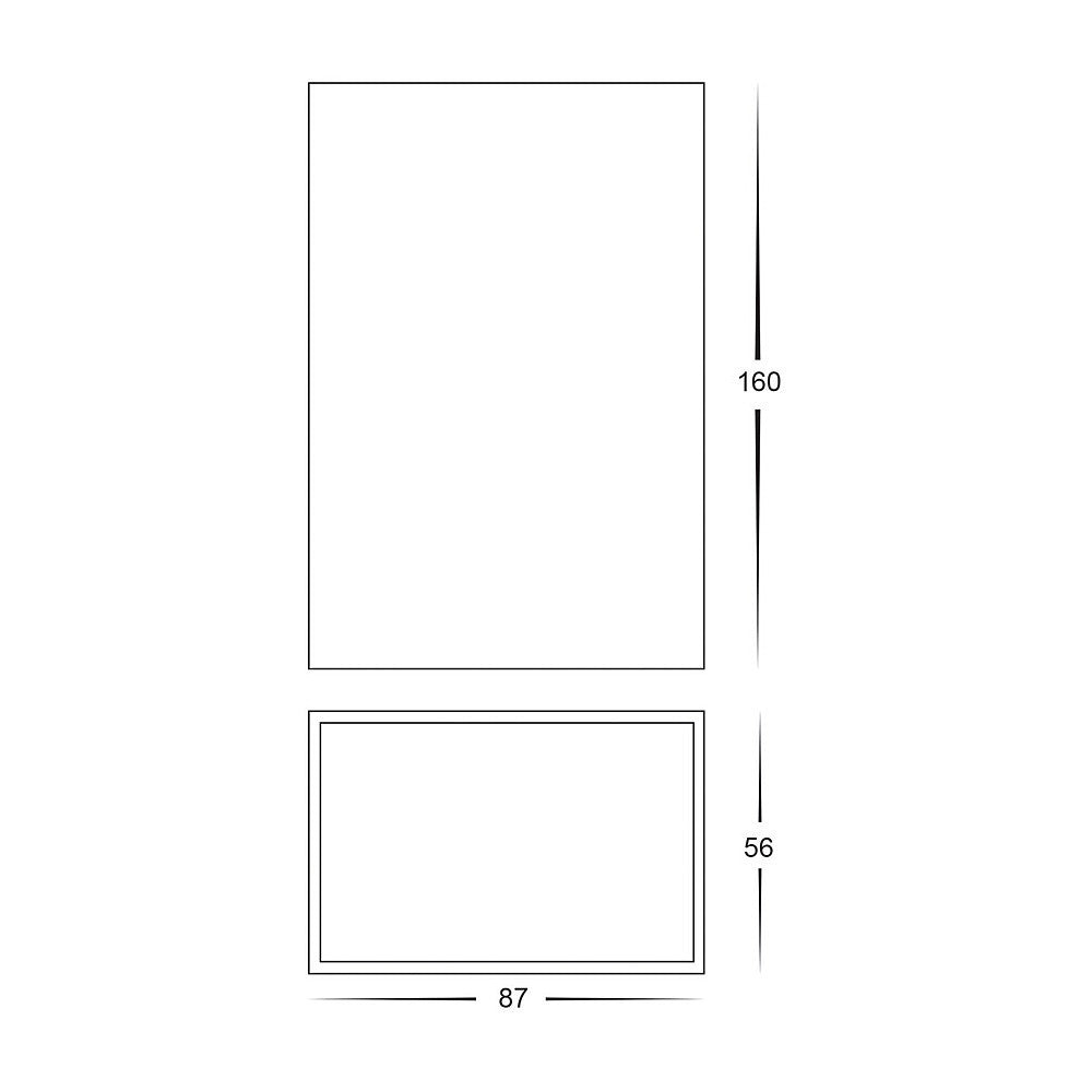 HV3634T-BLK - Platz Black Up & Down LED Wall Light