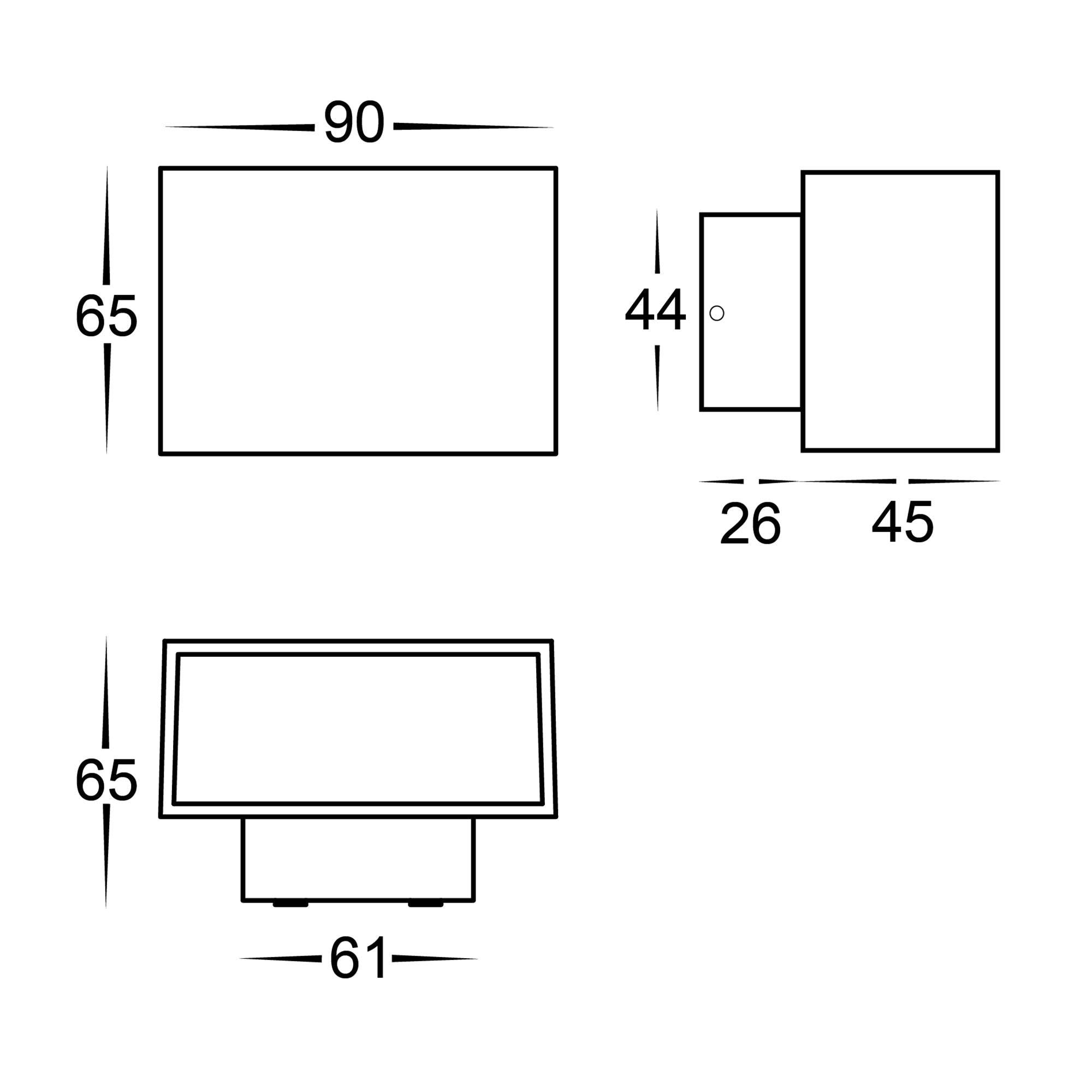 HV3638-WHT - Mini Blokk White Up & Down LED Wall Light