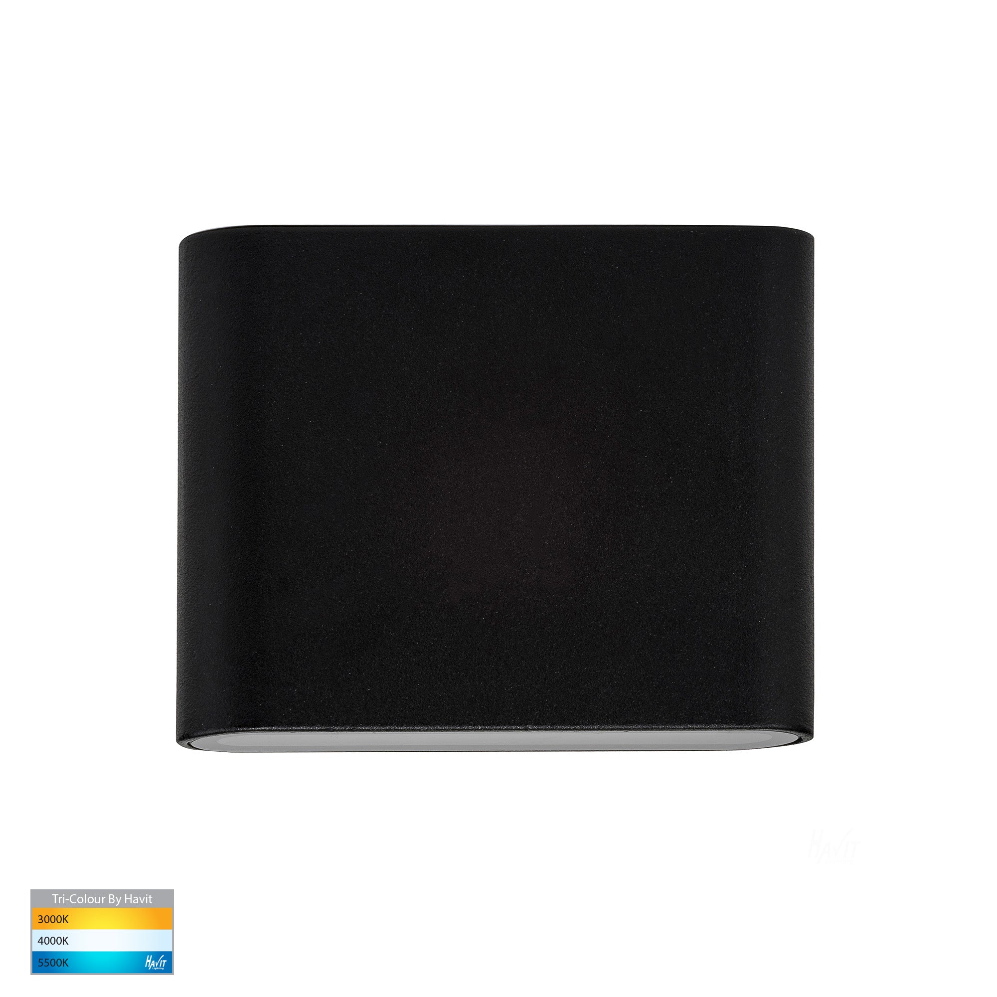 HV3642T-BLK - Lisse Black Up & Down TRI Colour LED Wall Light