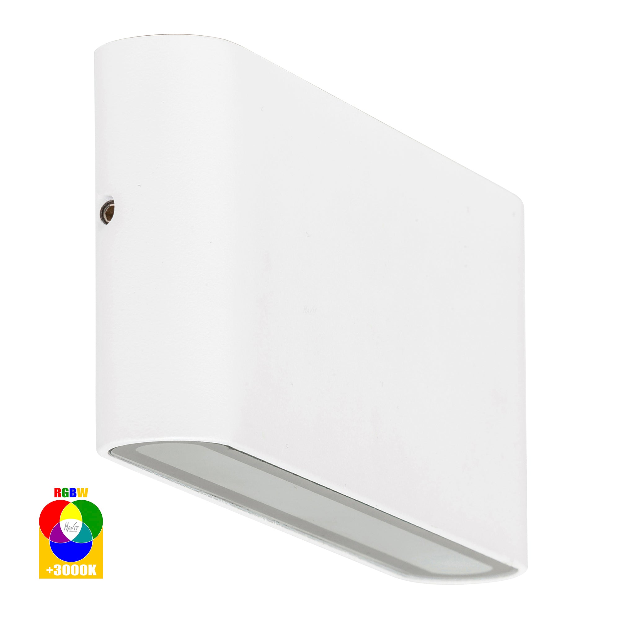 HV3643RGBW-WHT - Lisse White Fixed Down RGBW LED Wall Light