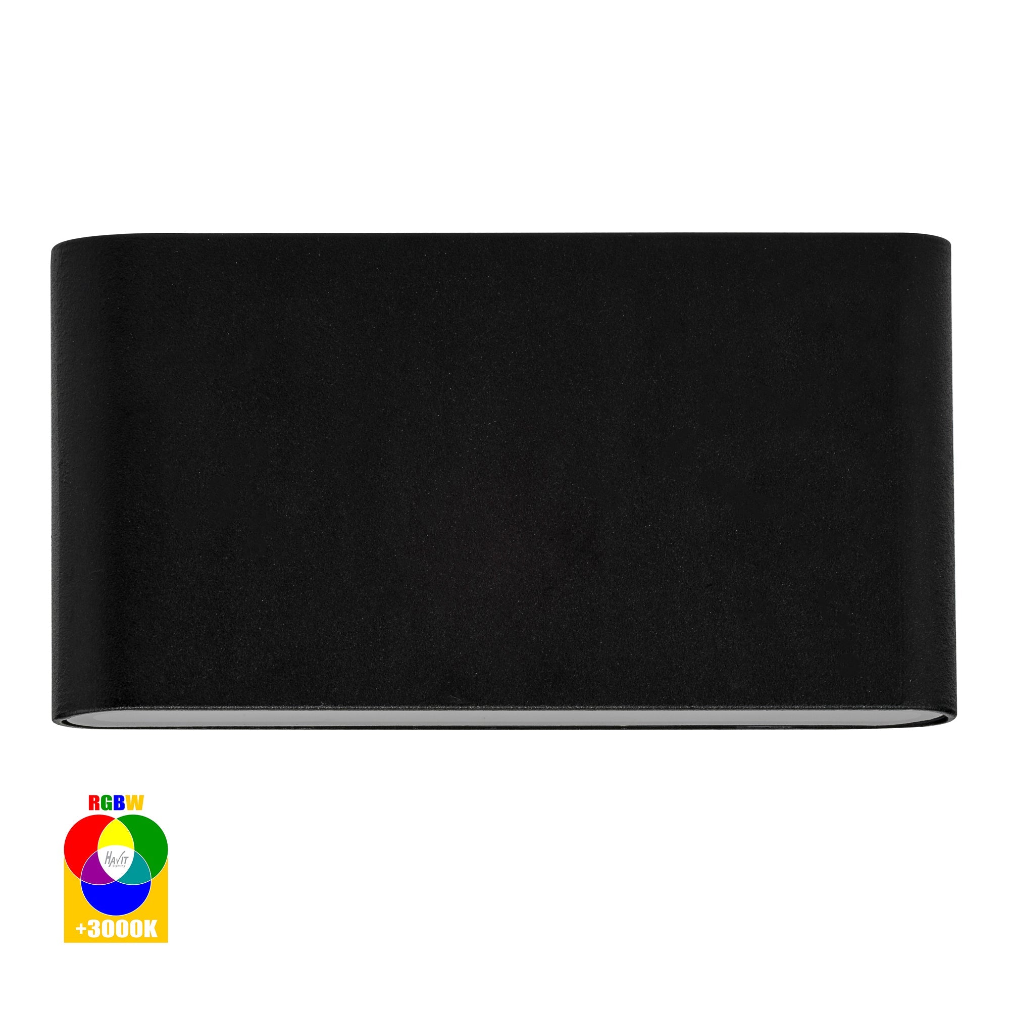 HV3644RGBW-BLK - Lisse Black Up & Down RGBW LED Wall Light