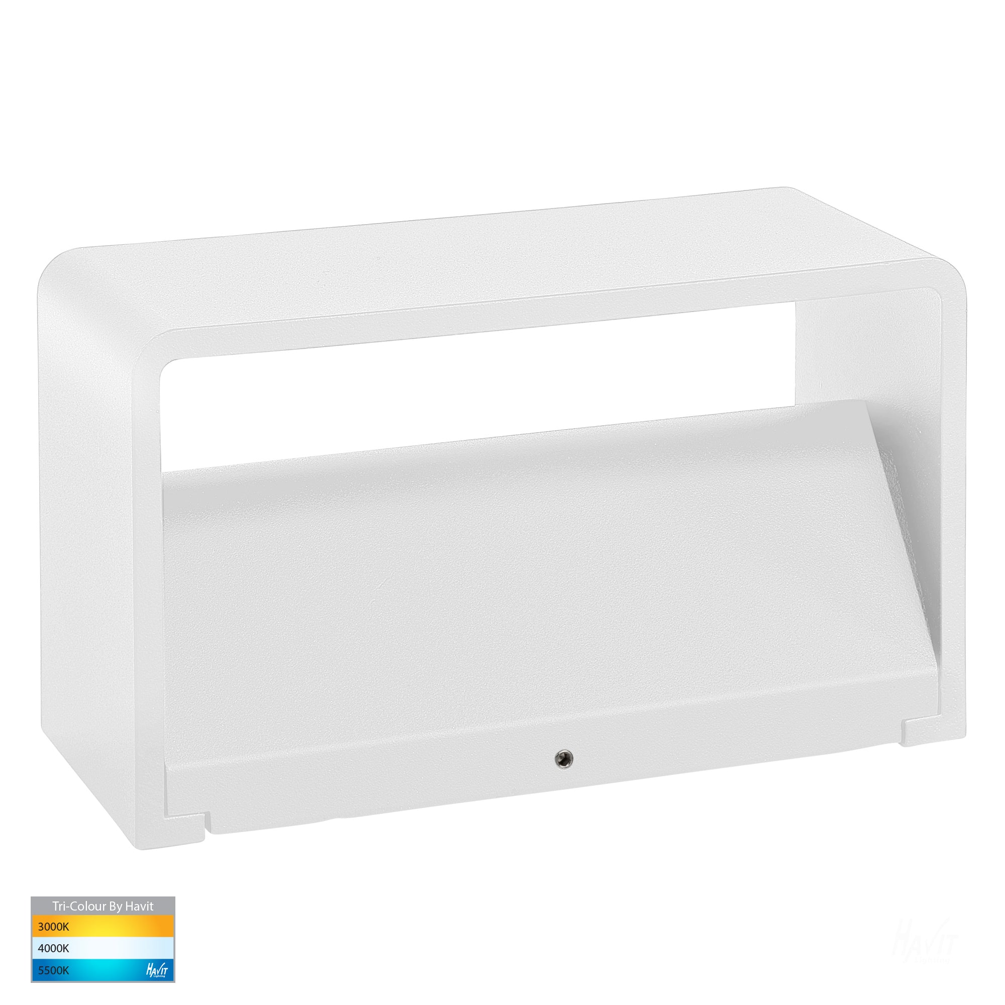 HV3665T-WHT - Mia White TRI Colour Up & Down LED Wall Light