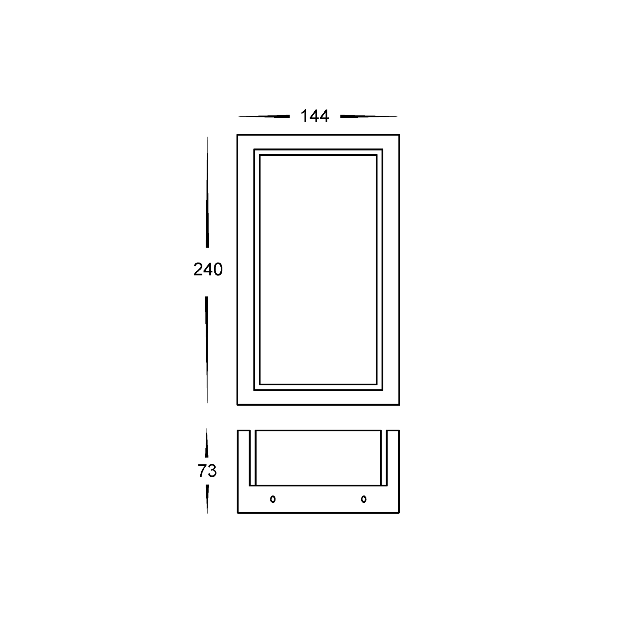 HV3668T-BLK - Nepean Black LED Wall Light