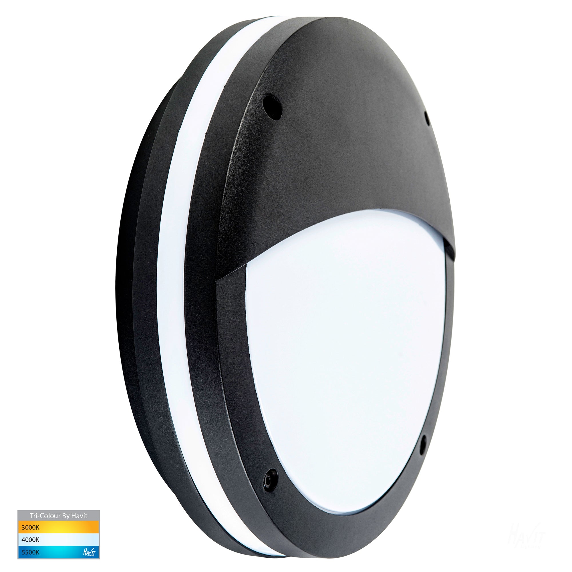 HV3671T-BLK - Stor Black LED Bunker Light with Eyelid