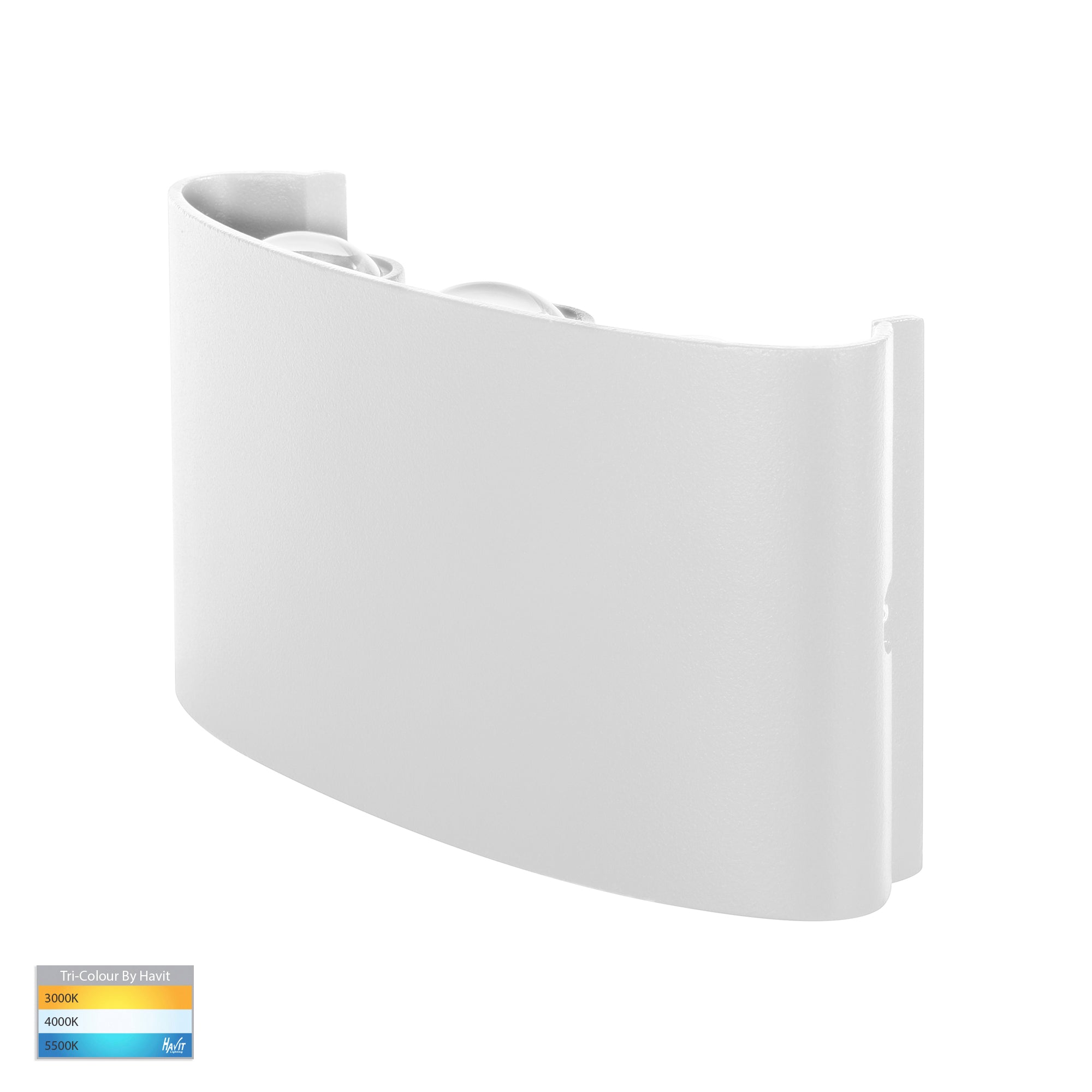 HV3696T-WHT-240V | HV3696T-WHT-12V - Maro White Up & Down TRI Colour LED Wall Light