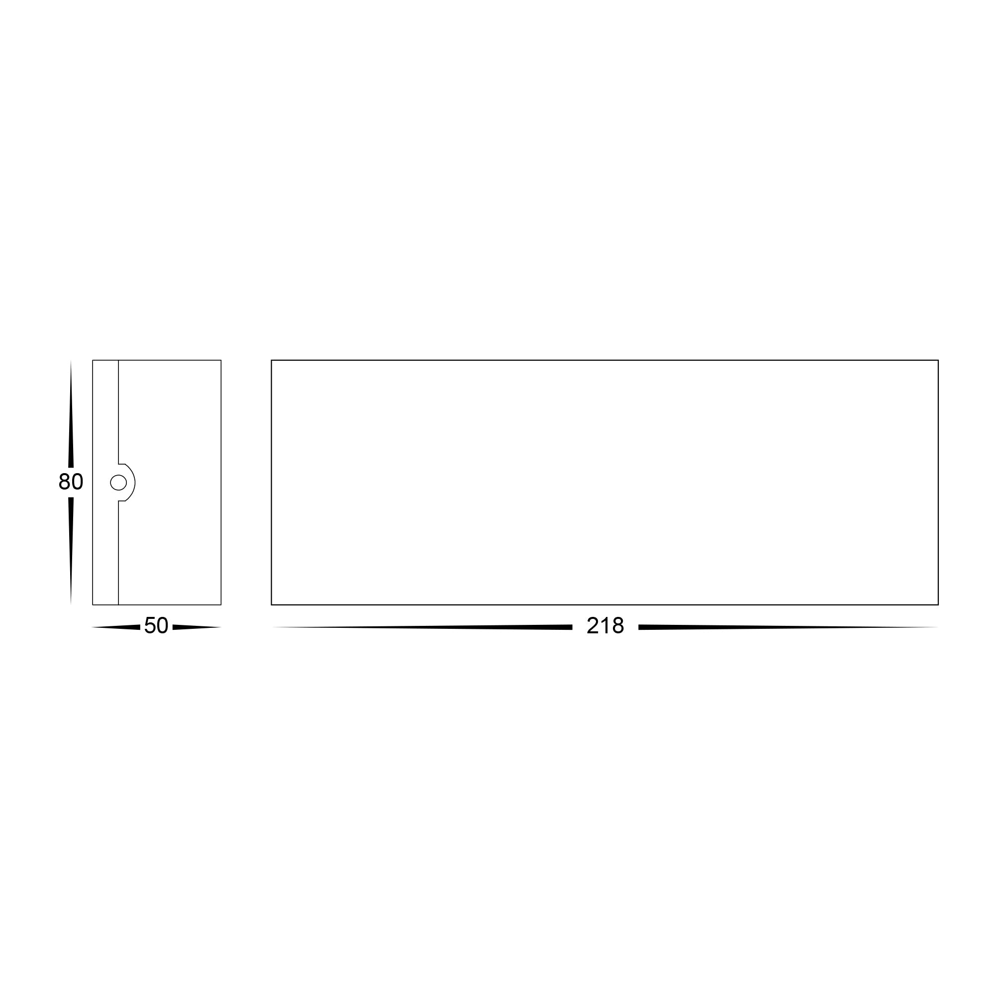 HV3697T-BLK-240V | HV3697T-BLK-12V - Maro Black Up & Down TRI Colour LED Wall Light
