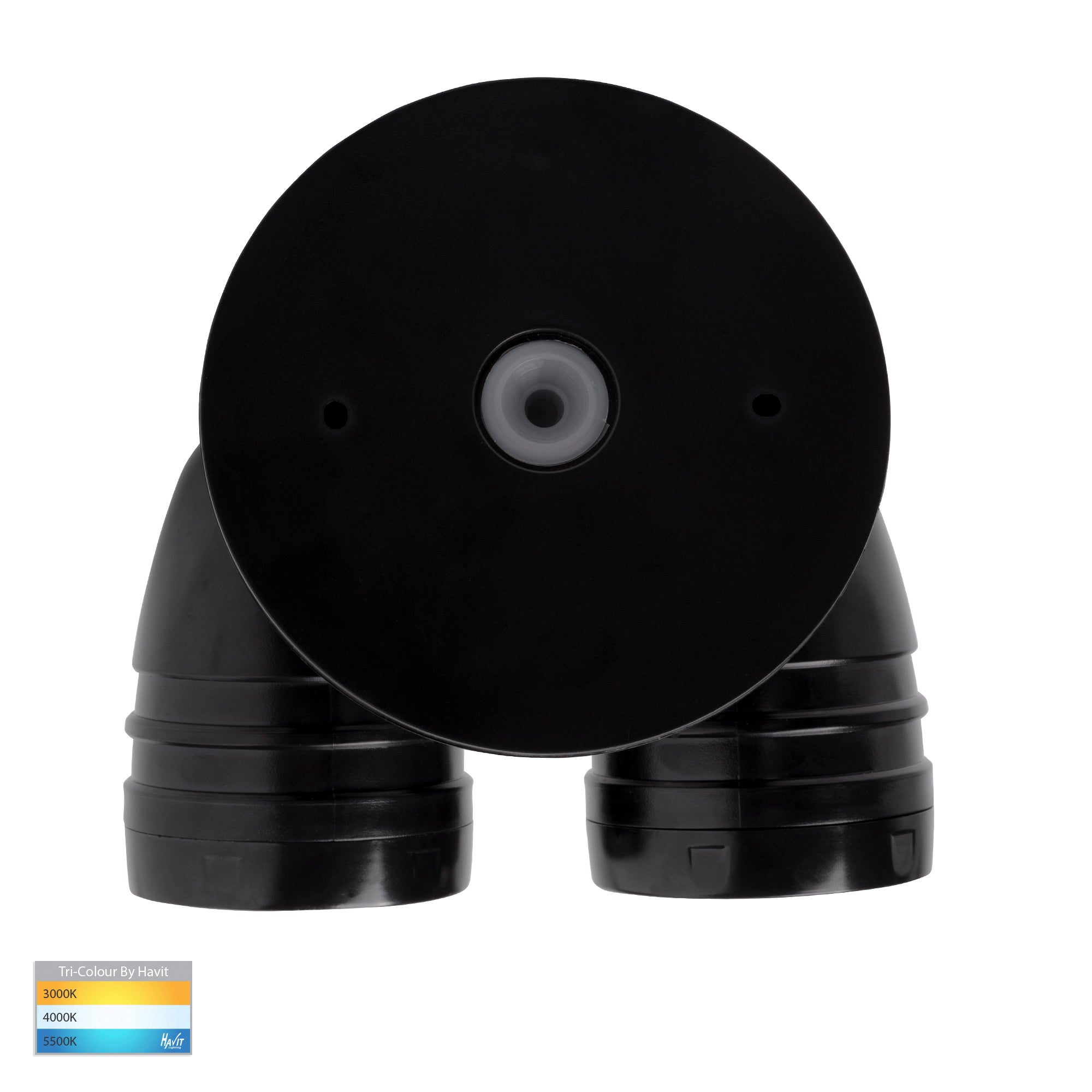 HV3793T-BLK - Focus Polycarbonate Black Double Adjustable Spot Light