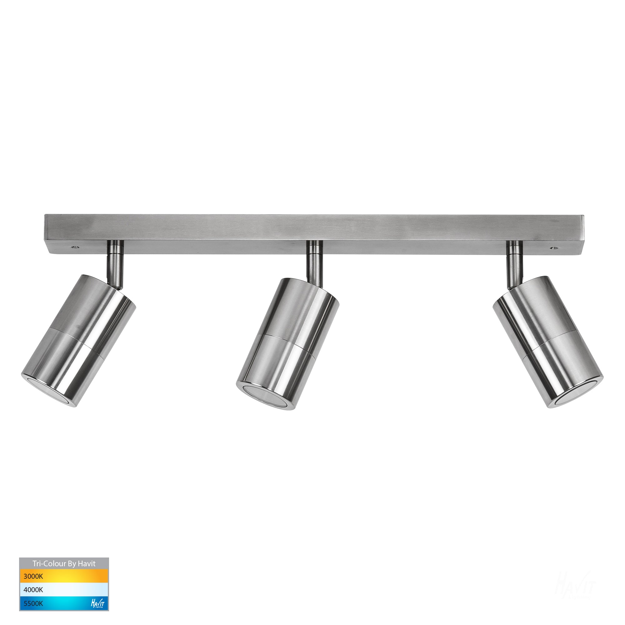 HV4001T-3-TTM - Tivah Titanium Aluminium 3 Light TRI Colour Bar Light