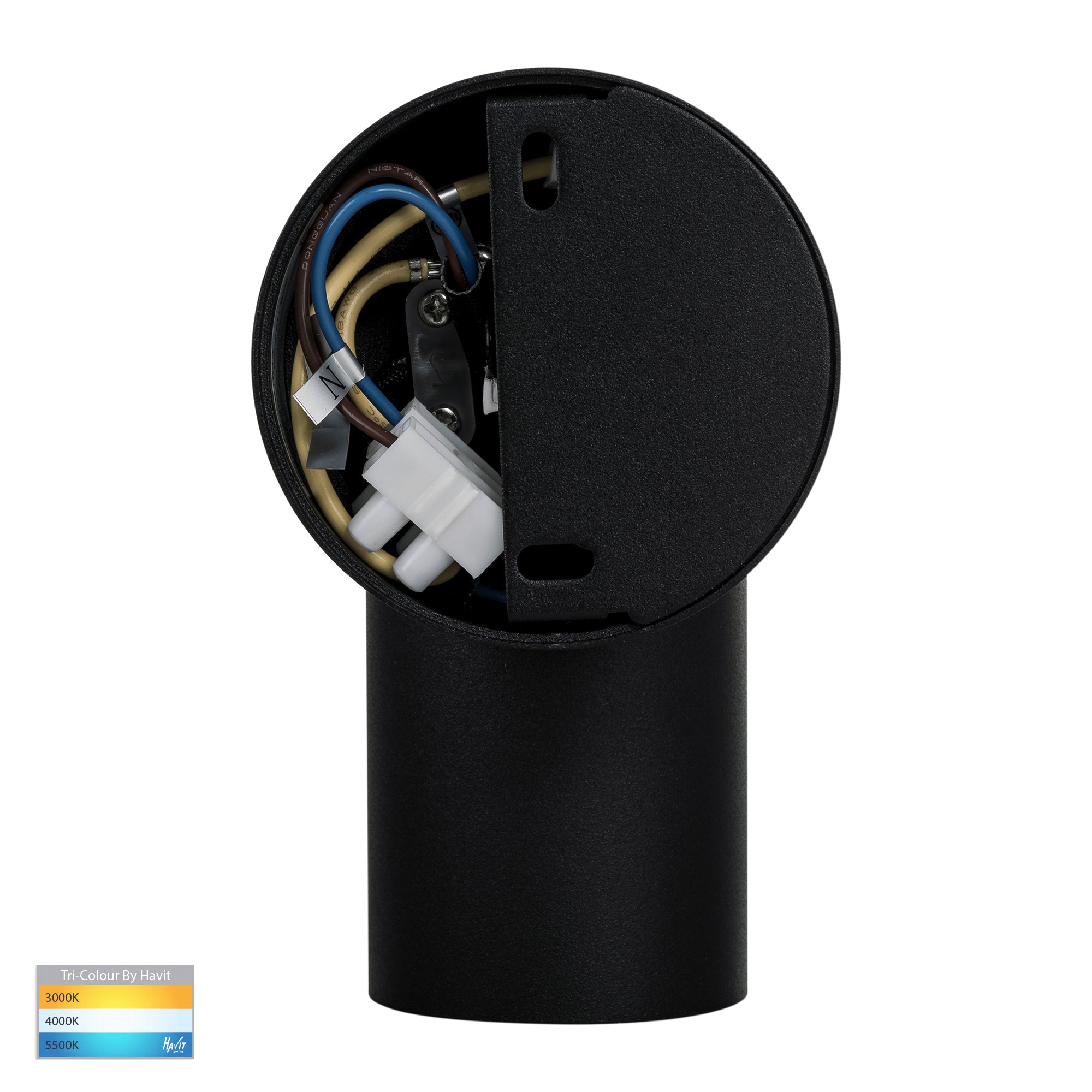 HV4002T-1-BLK - Revo Black 1 Light TRI Colour LED Spot Light