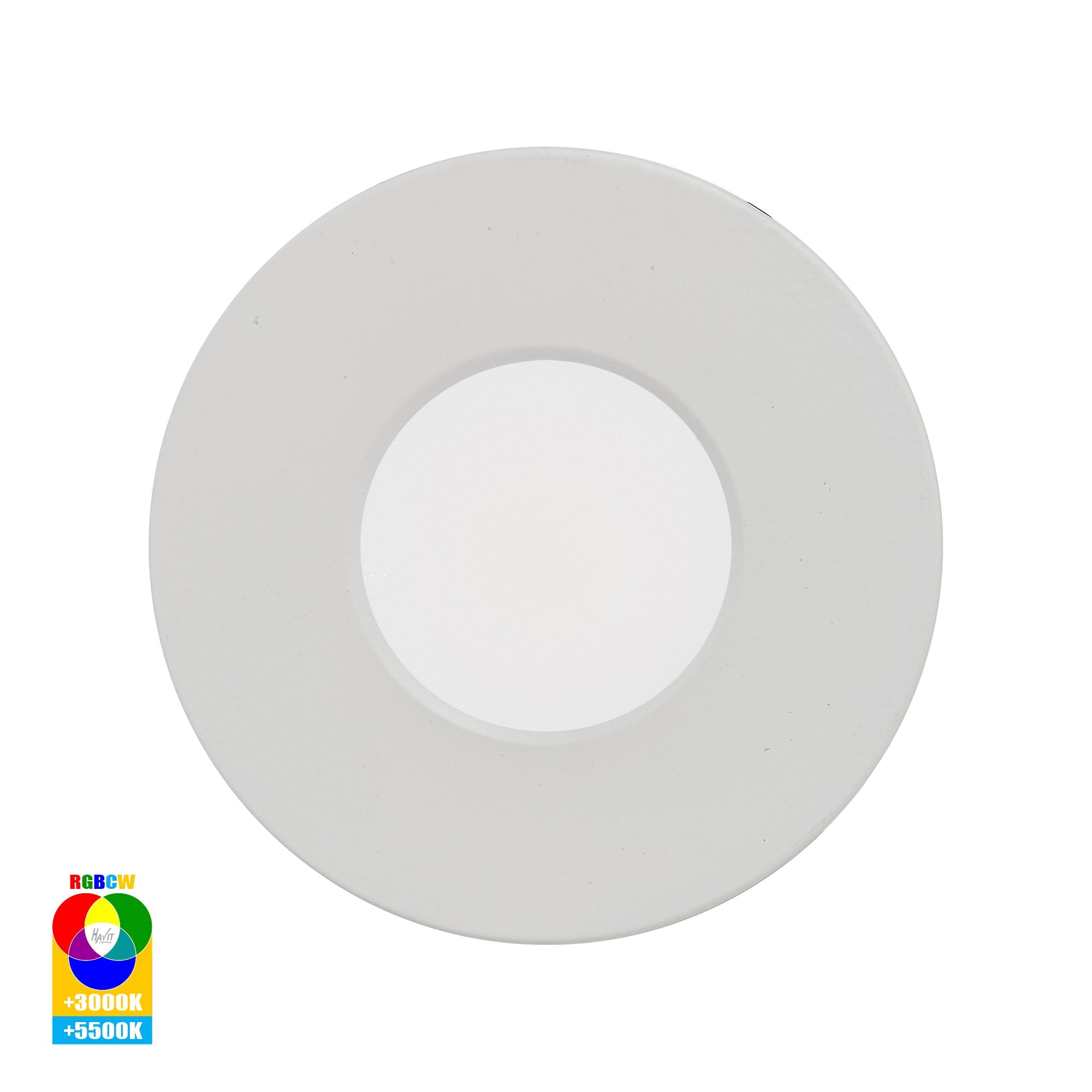 HV5511RGBCW-WHT - Prime White Fixed RGBCW WIFI LED Downlight
