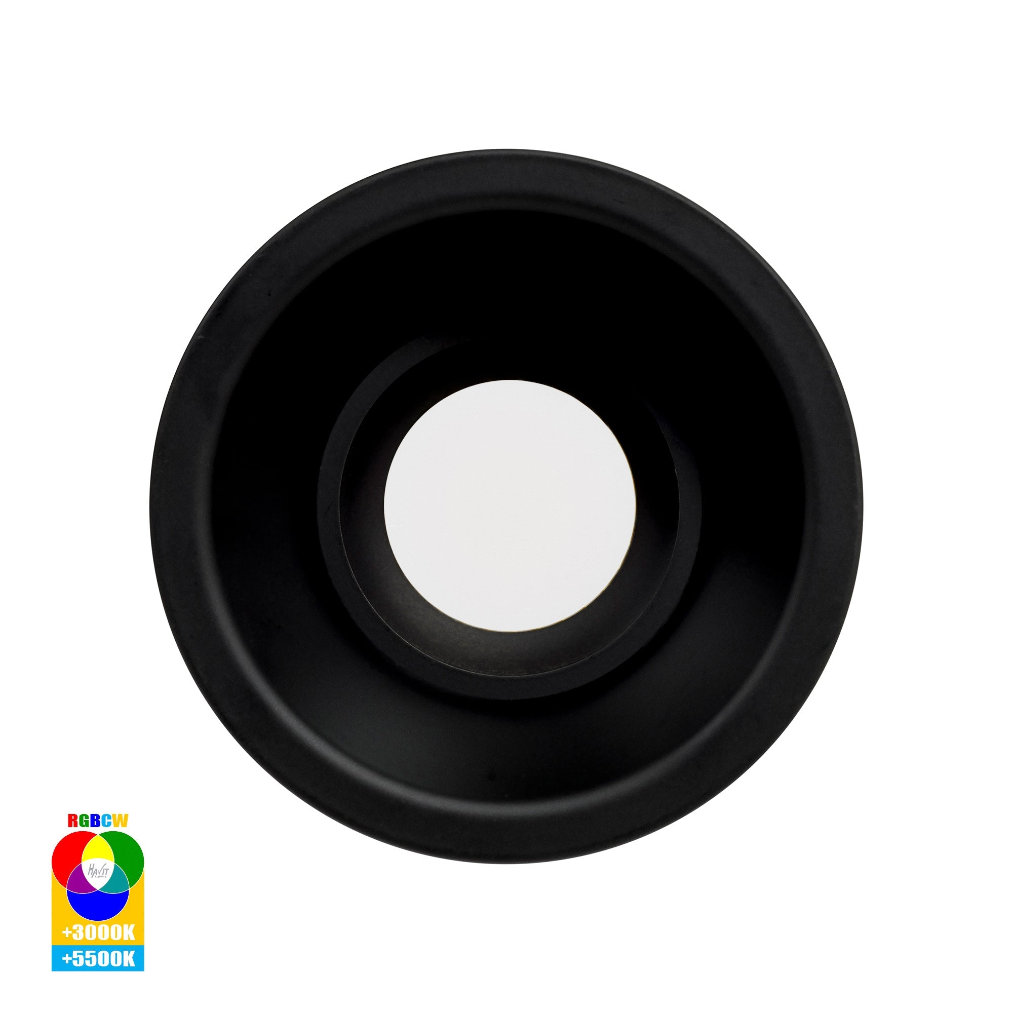 HV5513RGBCW-BLK - Prime Black Fixed Deep RGBCW WIFI LED Downlight