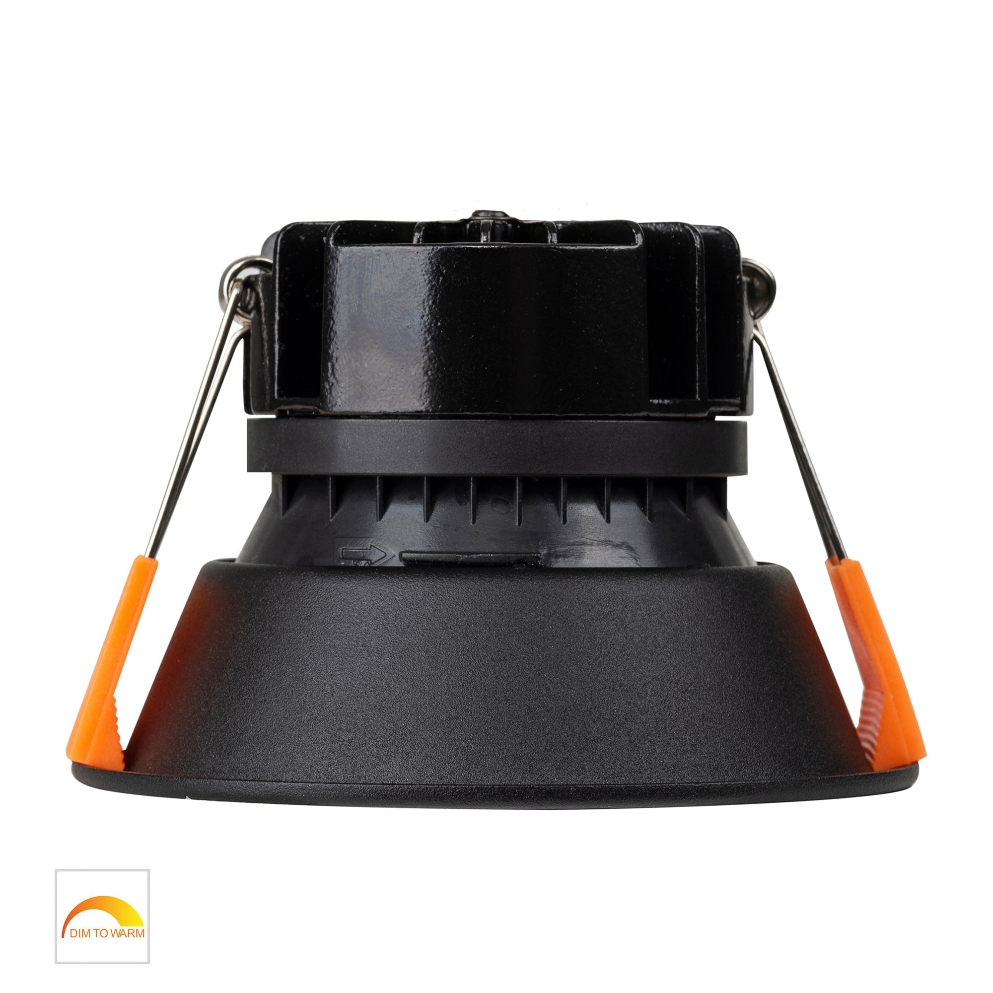 HV5528D2W-BC - Gleam Black with Chrome Insert Fixed Dim to Warm LED Downlight