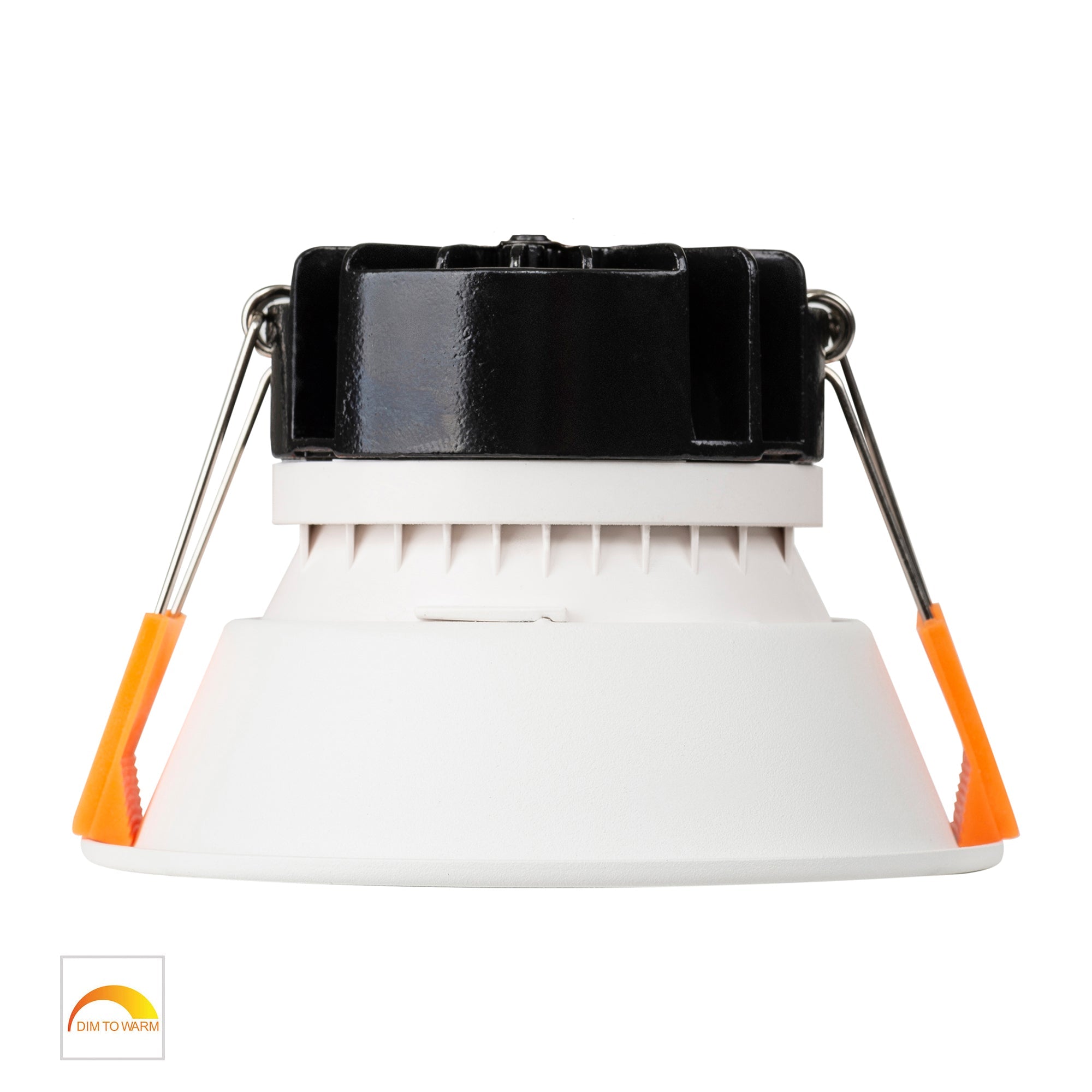 HV5528D2W-WB - Gleam White with Black Insert Fixed Dim to Warm LED Downlight