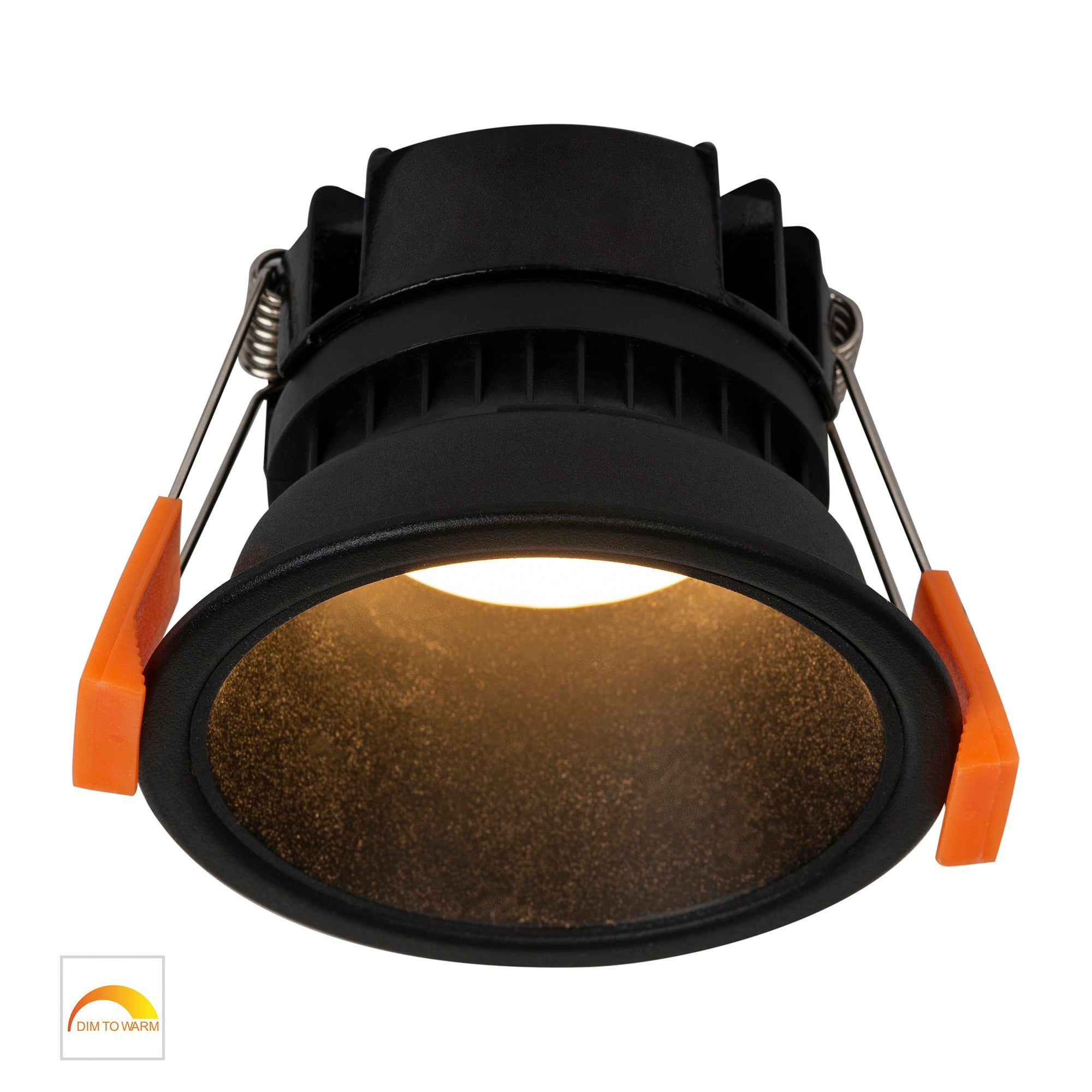 HV5529D2W-BB - Gleam Black with Black Insert Fixed Dim to Warm LED Downlight