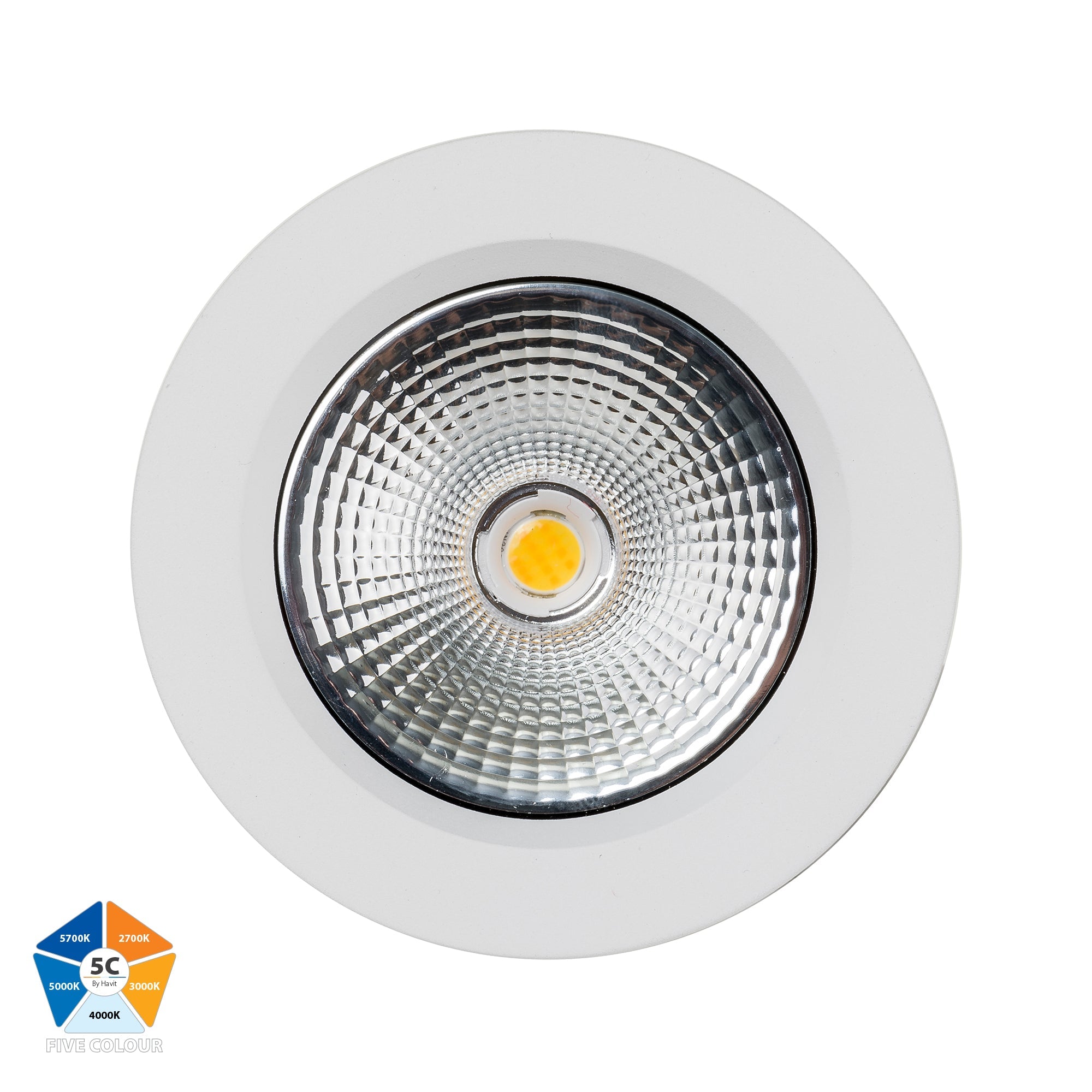 HV5530T-WHT - Ora White 5 Colour Fixed LED Downlight