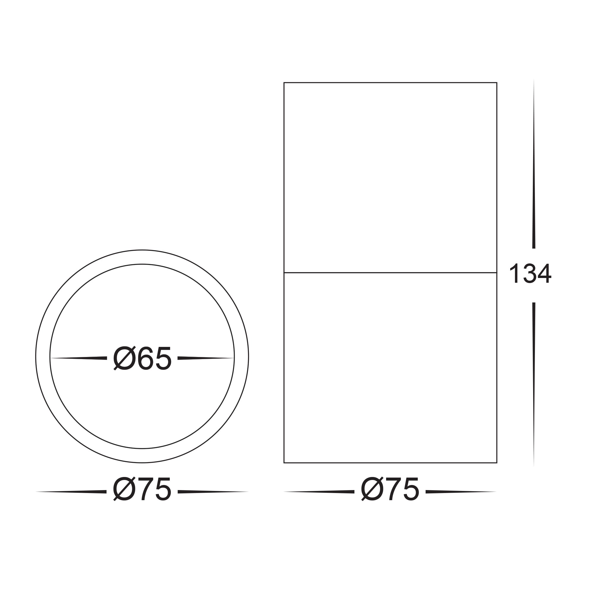 HV5802T-WHT-EXT | HV5802T-WHT-EXT-12V - Nella White 7w Surface Mounted LED Downlight with Extension