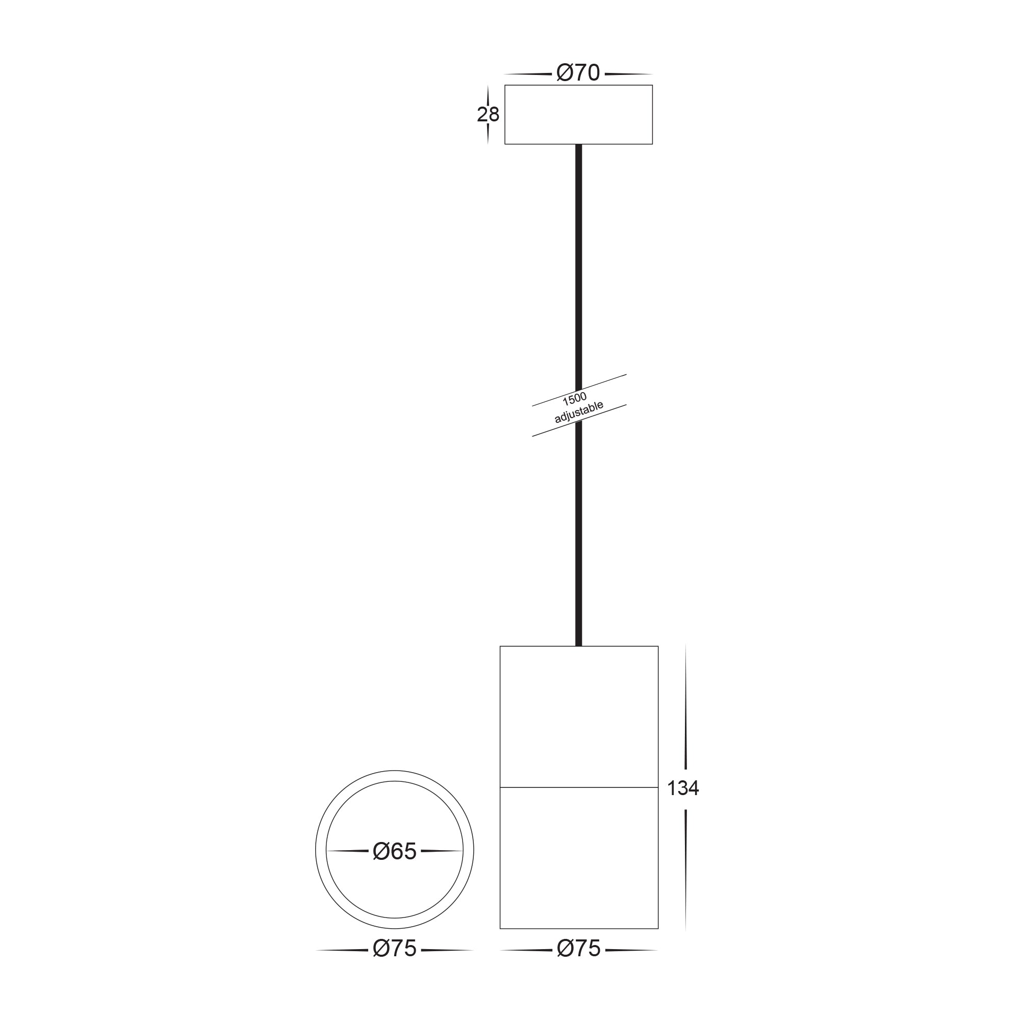 HV5802T-WHT-P - Nella White 7w LED Pendant