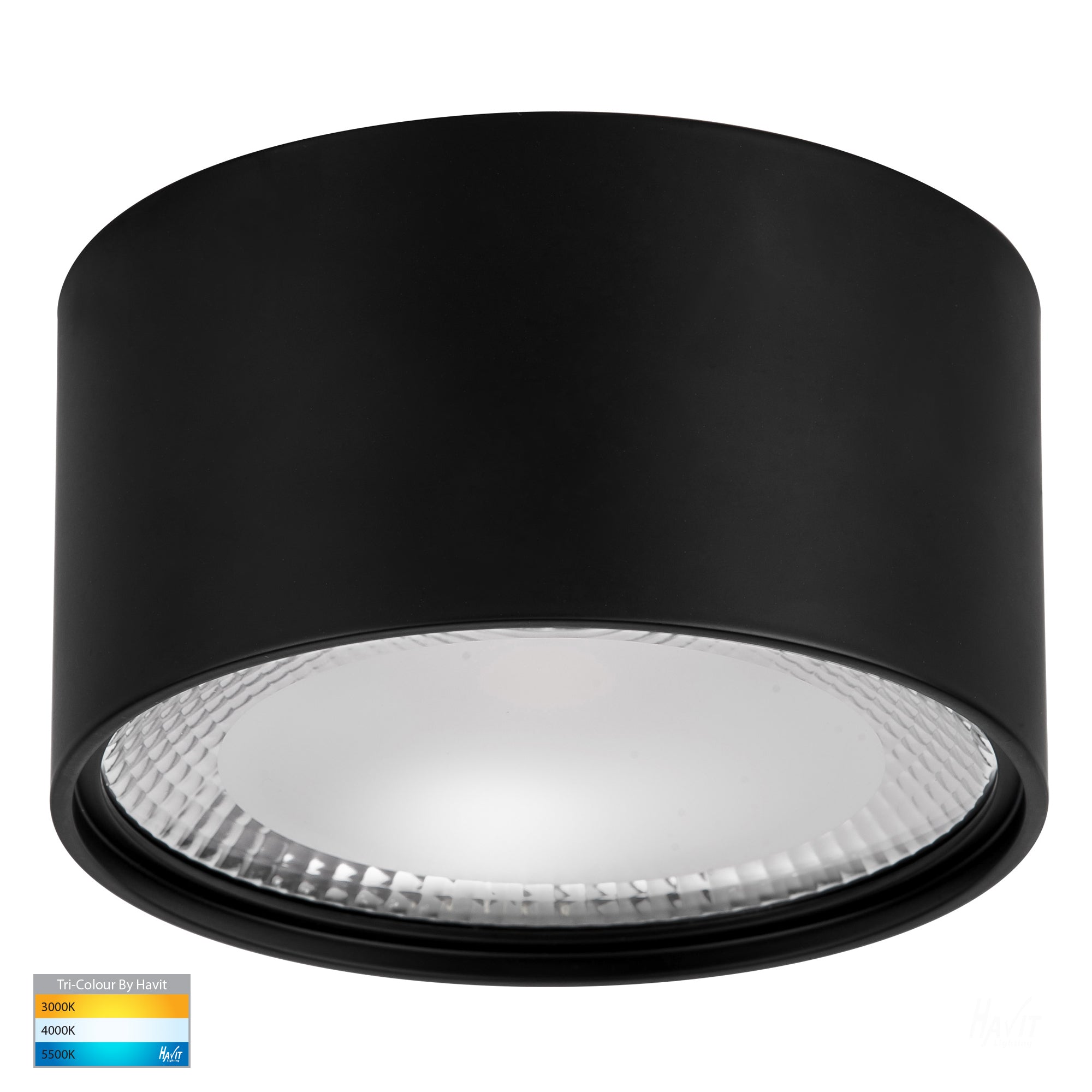 HV5805T-BLK | HV5805T-BLK-12V - Nella Black 18w Surface Mounted LED Downlight