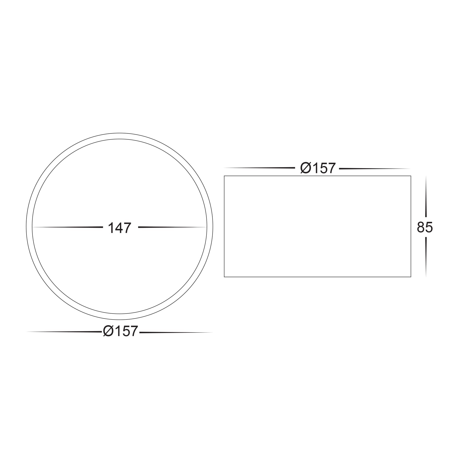 HV5805T-WHT - Nella White 18w Surface Mounted LED Downlight