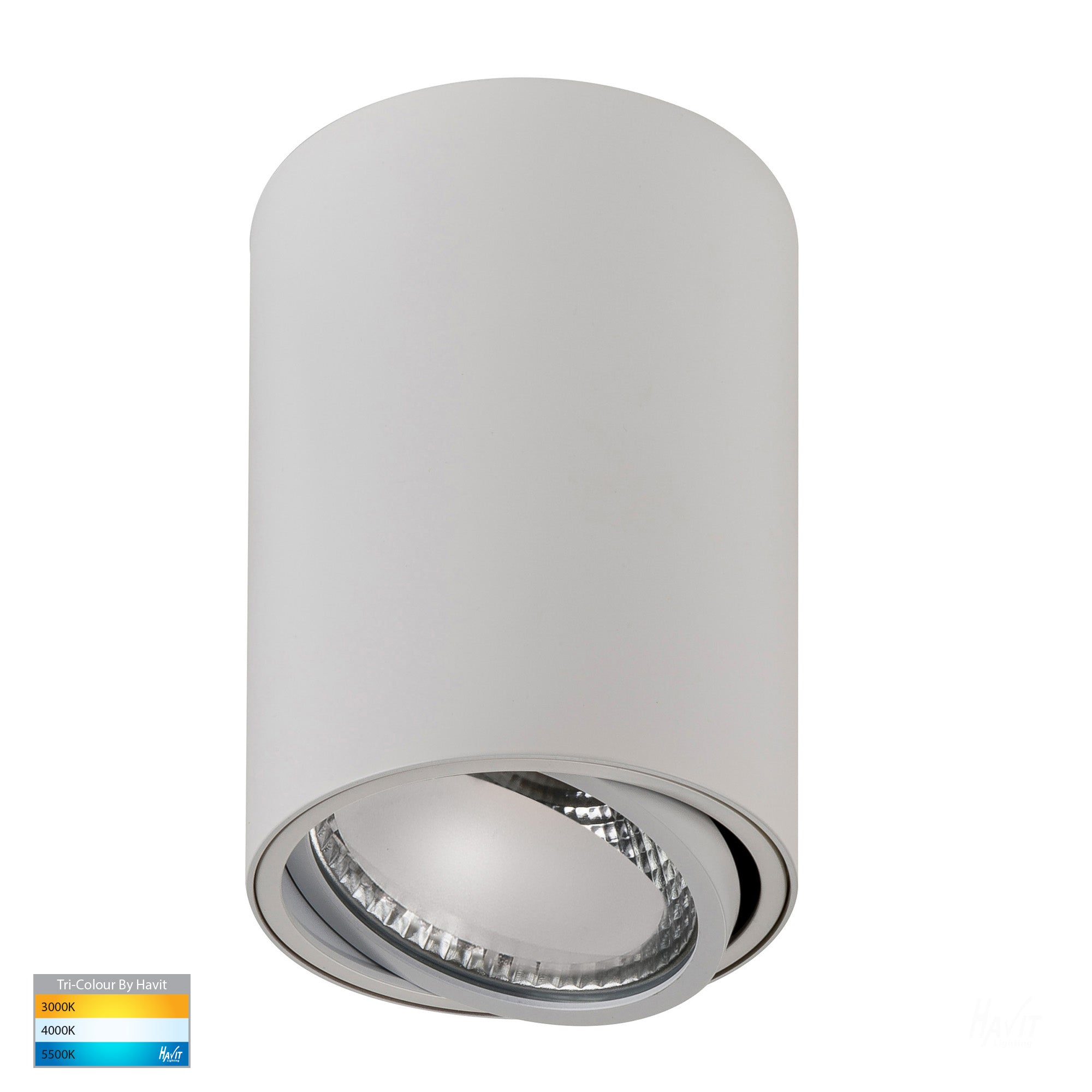 HV5813T-WHT | HV5813T-WHT-12V - Nella 12w LED White Adjustable Surface Mounted Downlight