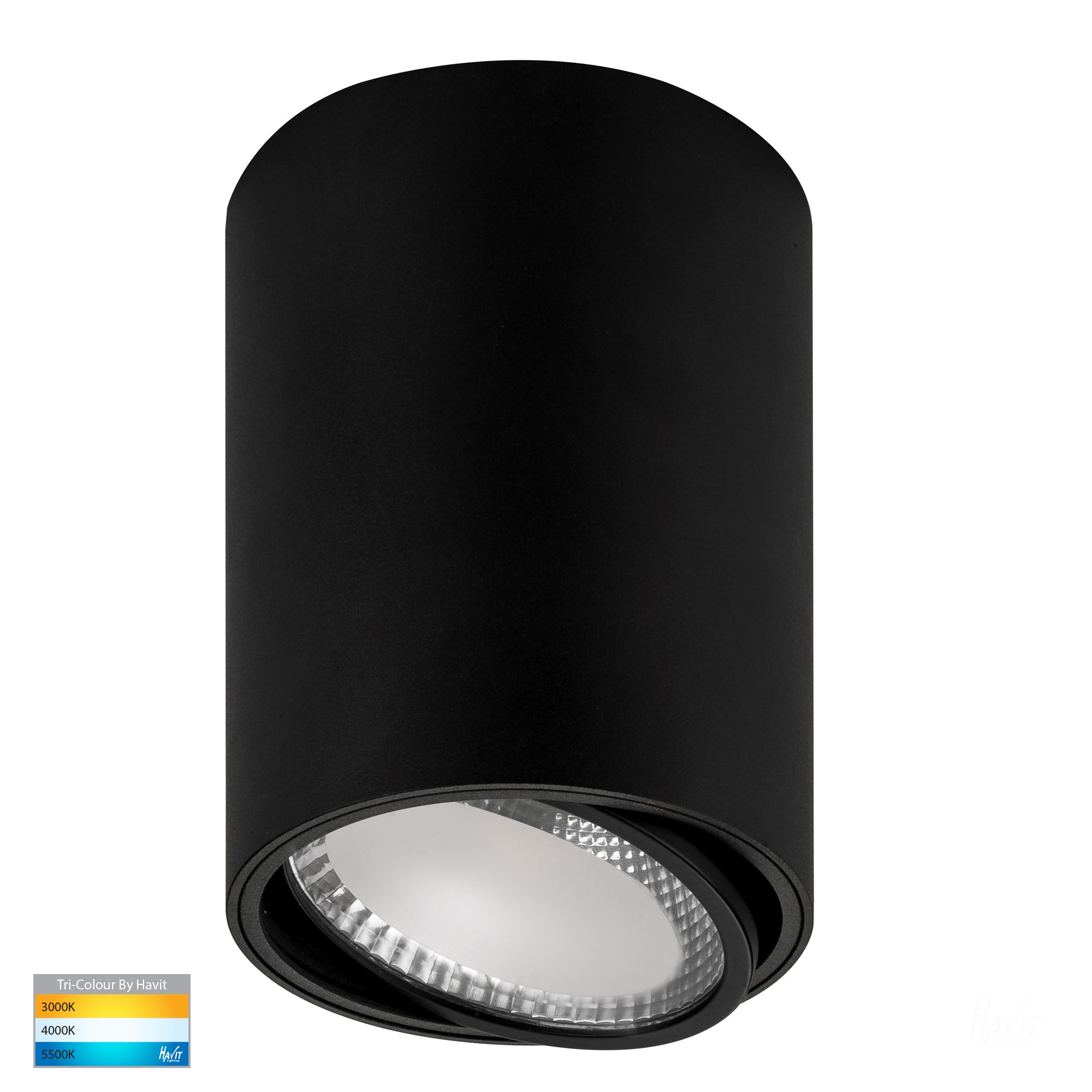 HV5815T-BLK | HV5815T-BLK-12V - NELLA 18w LED Black Adjustable Surface Mounted Downlight