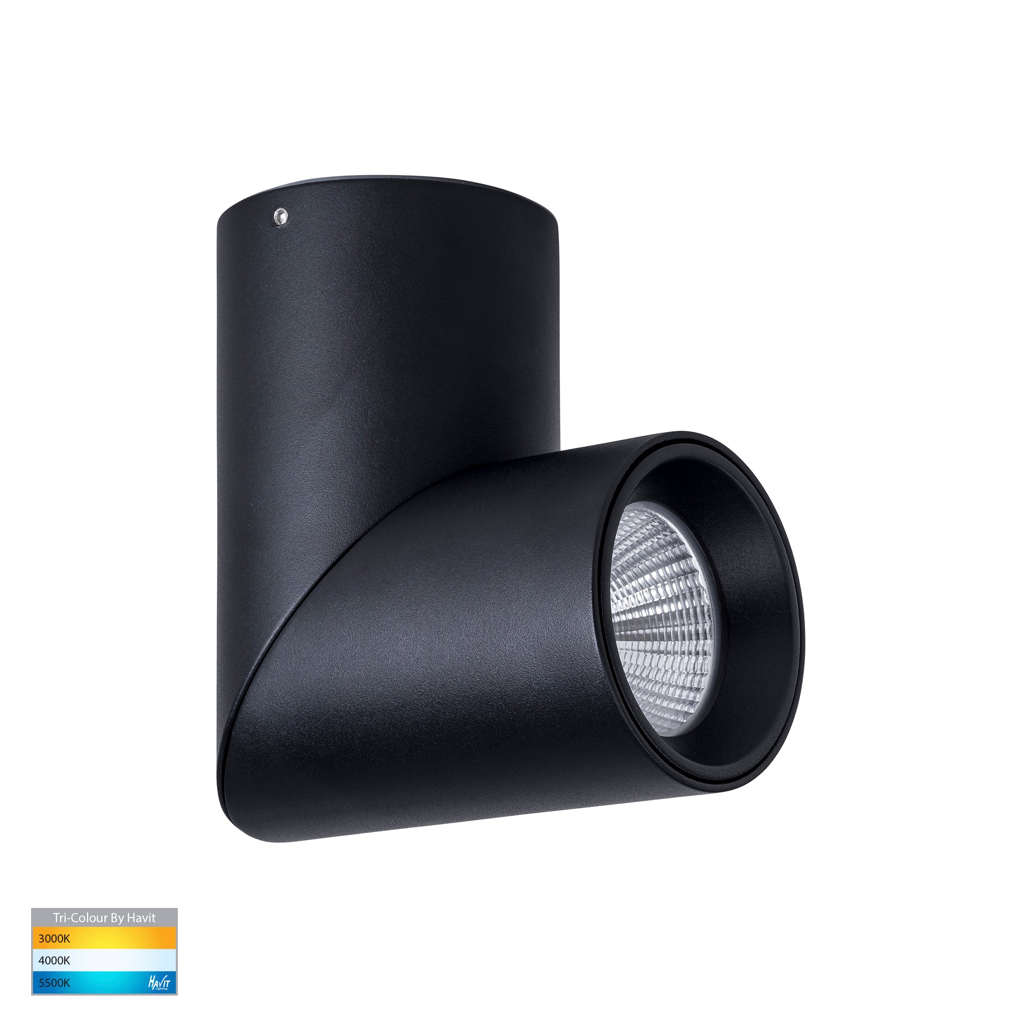 HV5823T-BLK | HV5823T-BLK-12V - Nella Black 12w Surface Mounted Rotatable LED Downlight