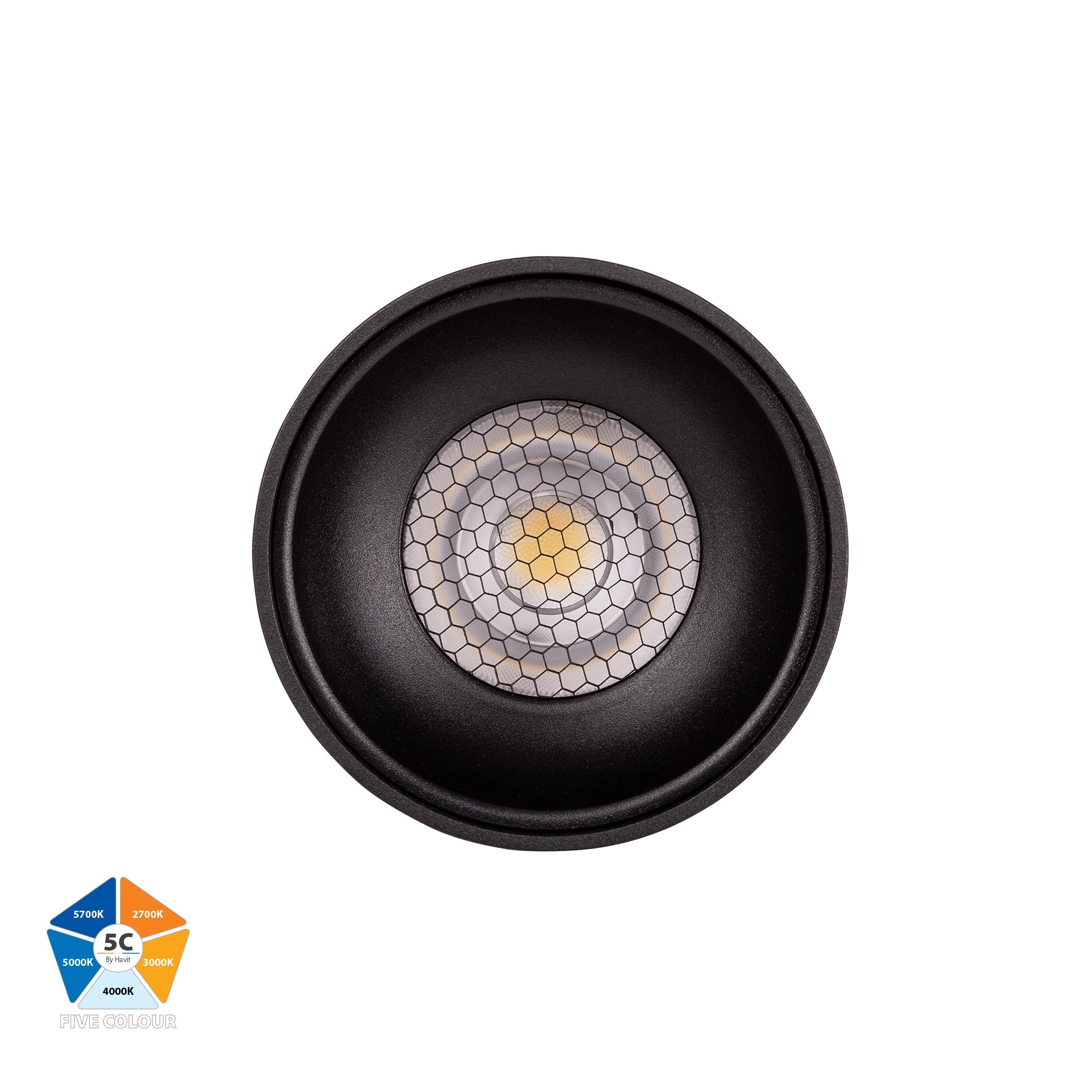 HV5841S-BLK-EXT | HV5841S-BLK-EXT-12V - Nella Black 7w Surface Mounted LED Downlight