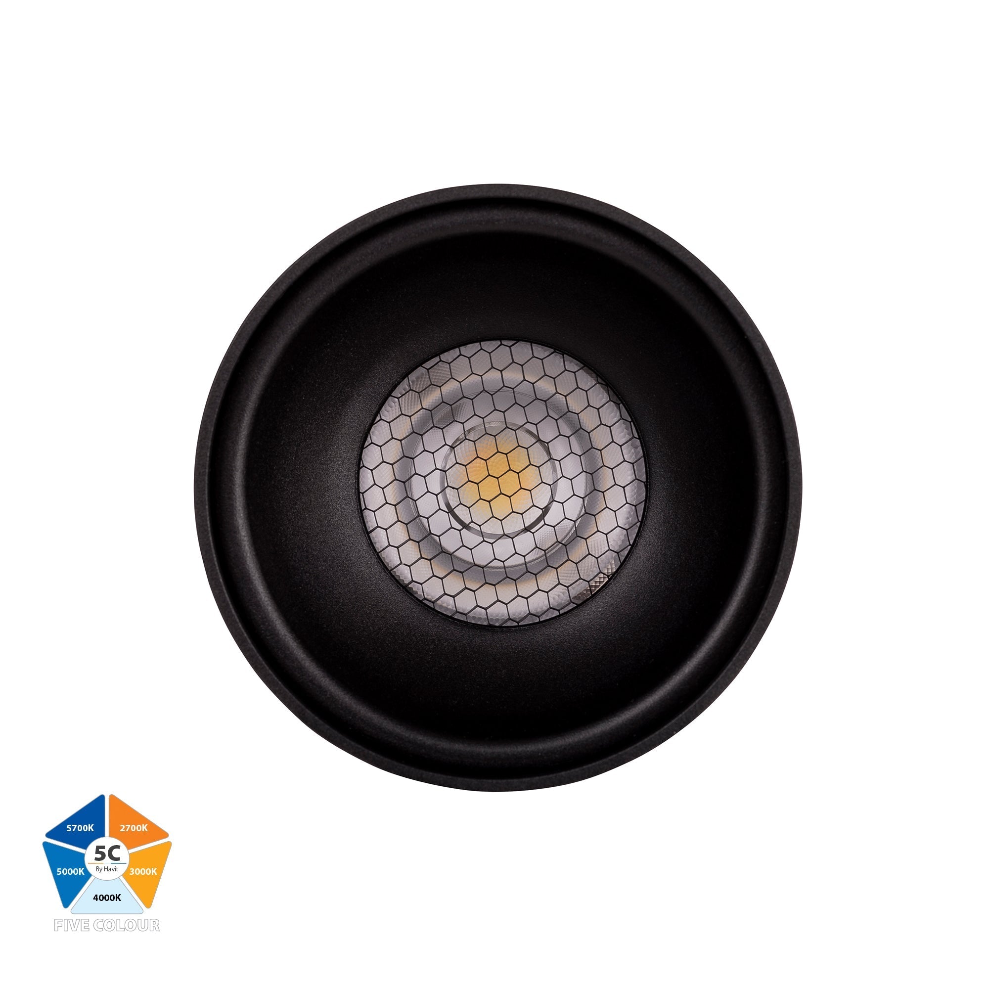 HV5842S-BLK-EXT | HV5842S-BLK-EXT-12V - Nella Black 12w Surface Mounted LED Downlight