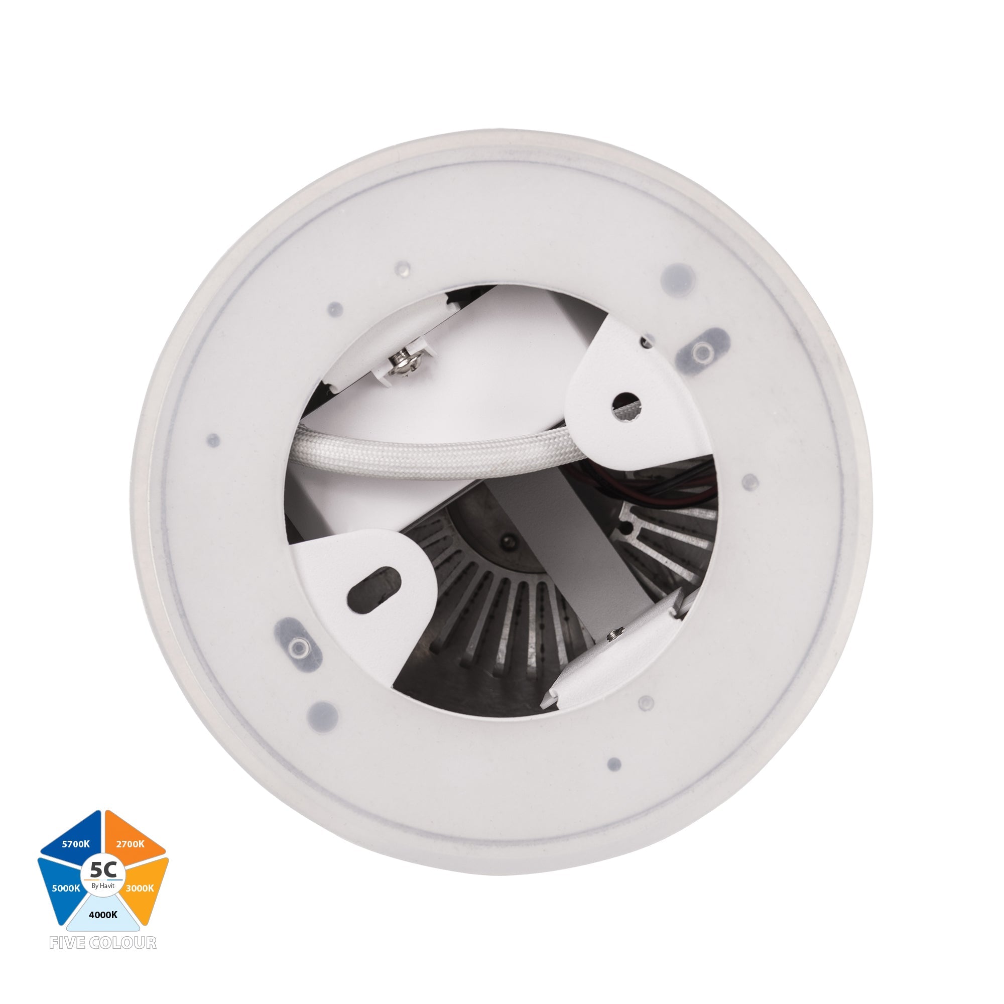 HV5843S-WHT | HV5843S-WHT-12V - Nella White 18w Surface Mounted LED Downlight
