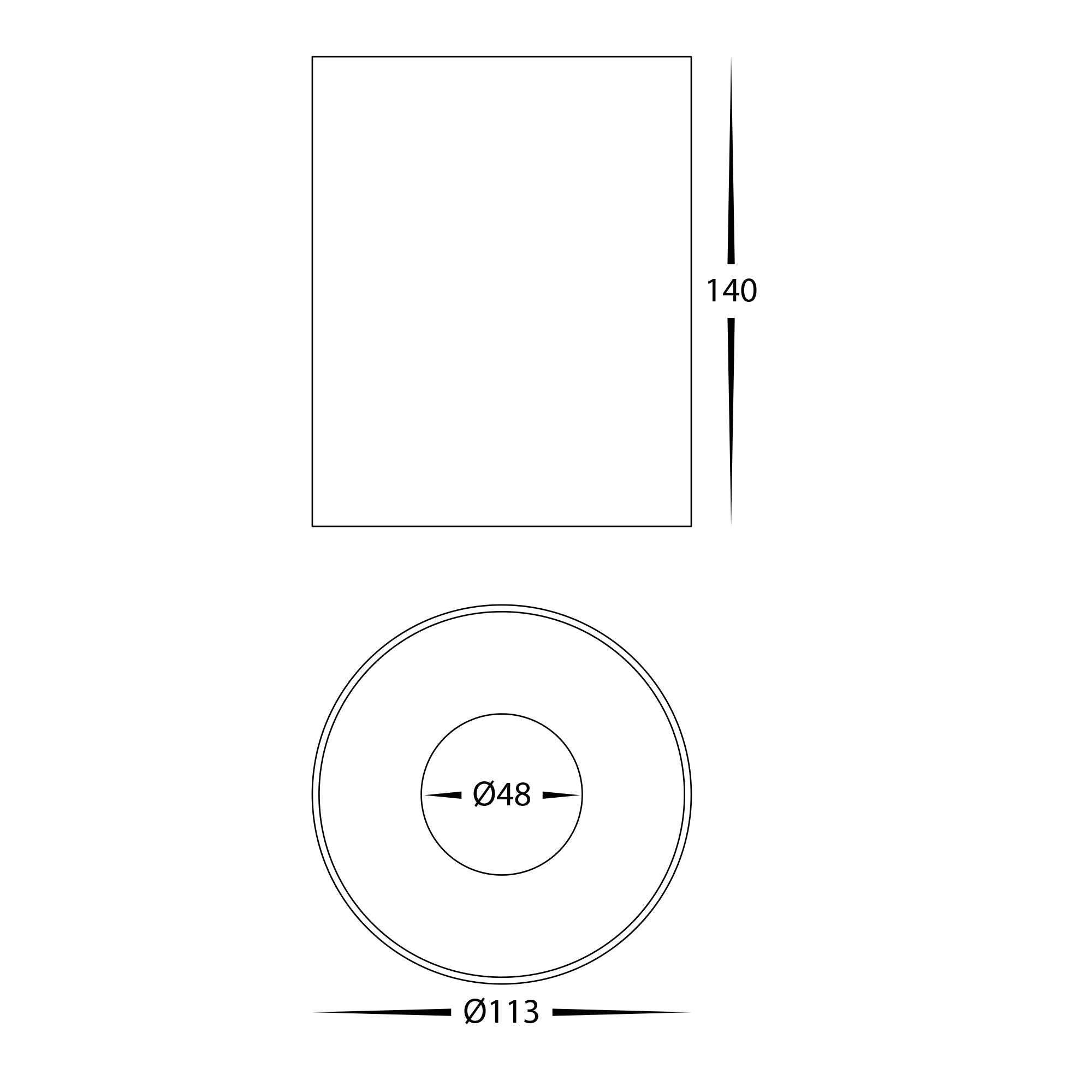 HV5843S-WHT | HV5843S-WHT-12V - Nella White 18w Surface Mounted LED Downlight
