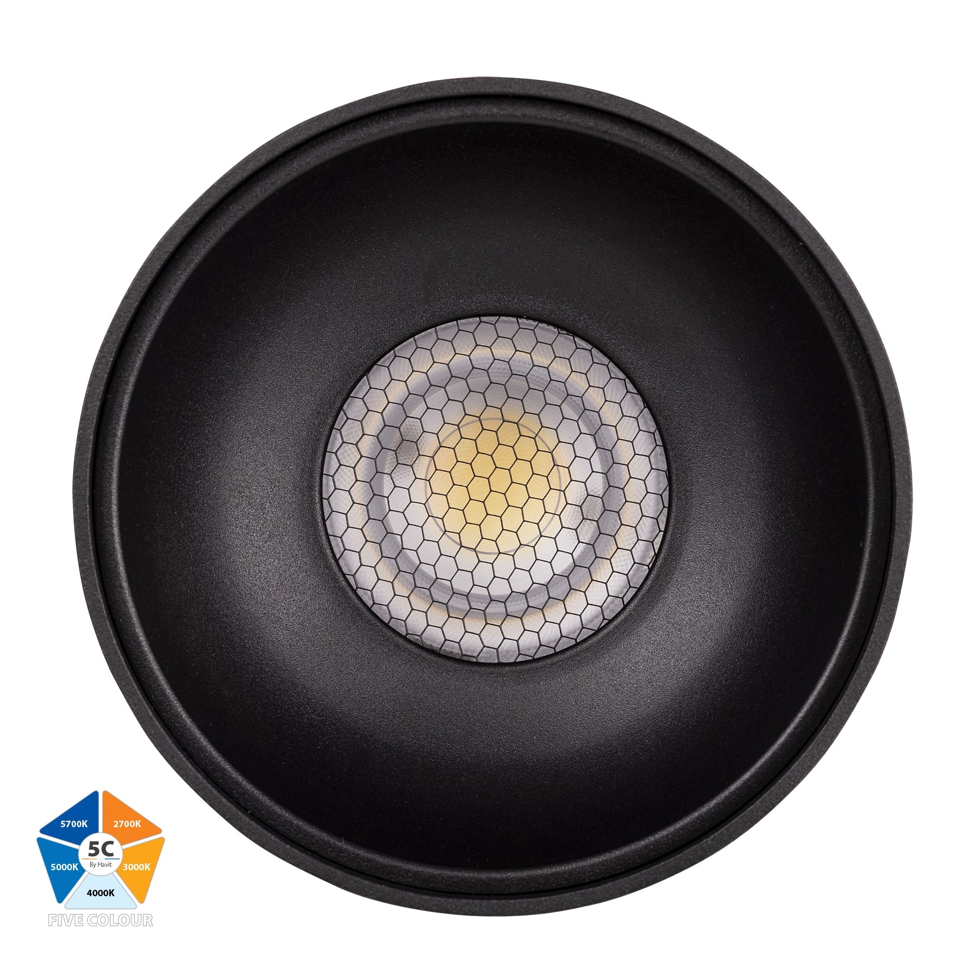 HV5844S-BLK | HV5844S-BLK-12V - Nella Black 24w Surface Mounted LED Downlight