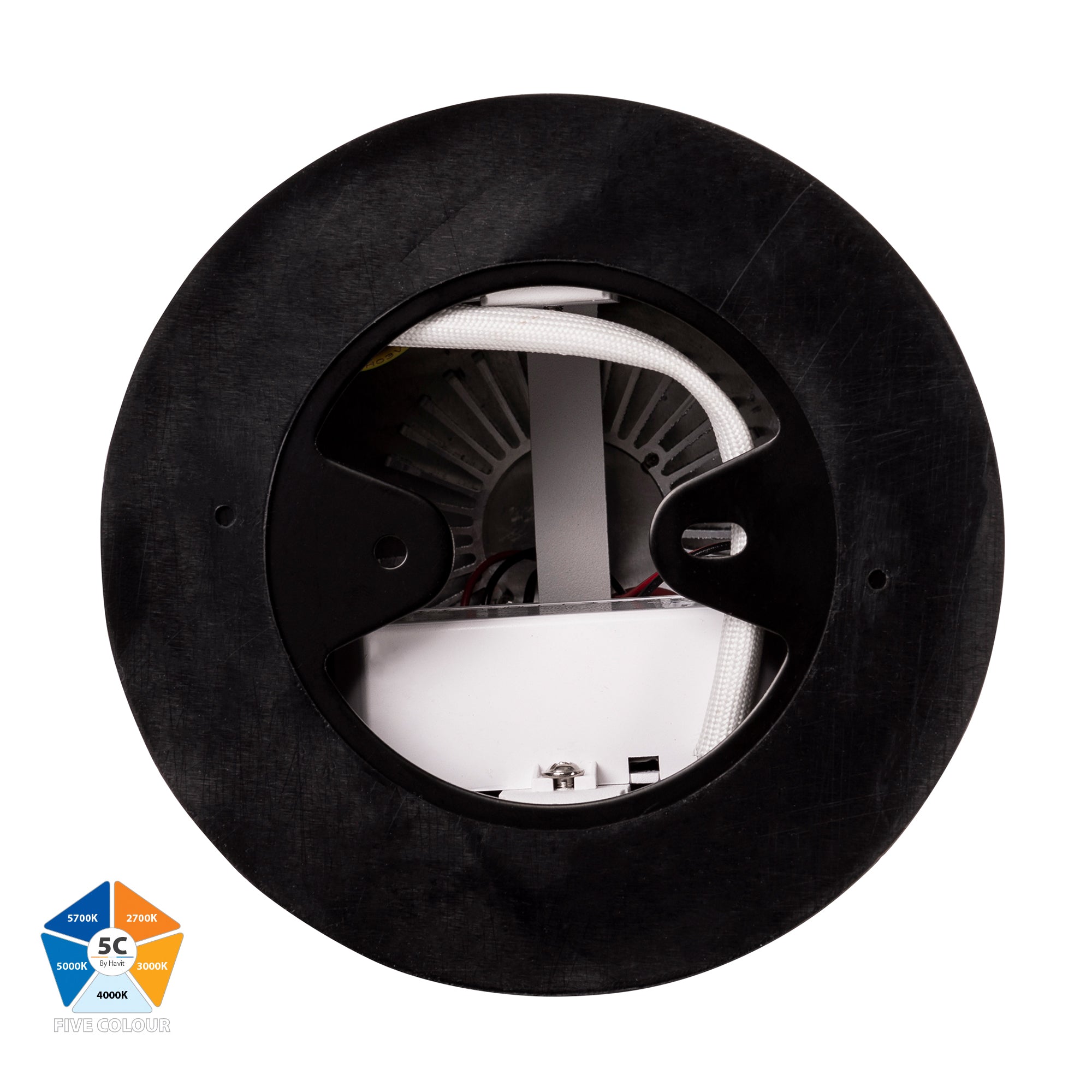 HV5844S-BLK | HV5844S-BLK-12V - Nella Black 24w Surface Mounted LED Downlight