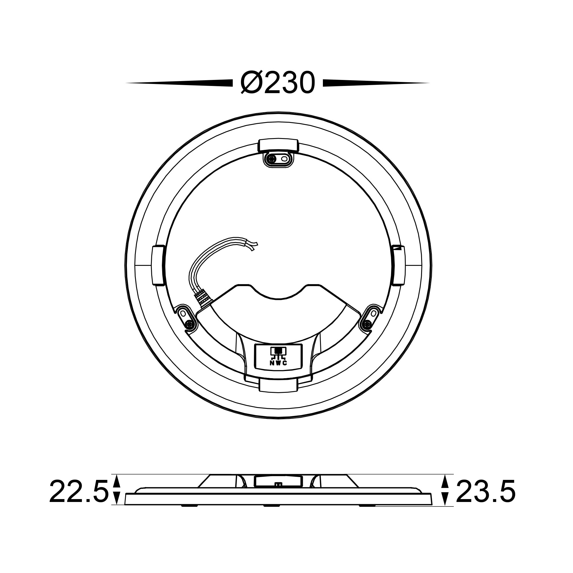HV5880T-28W - Ostra + Ostron White 28w Tri Colour LED Panel