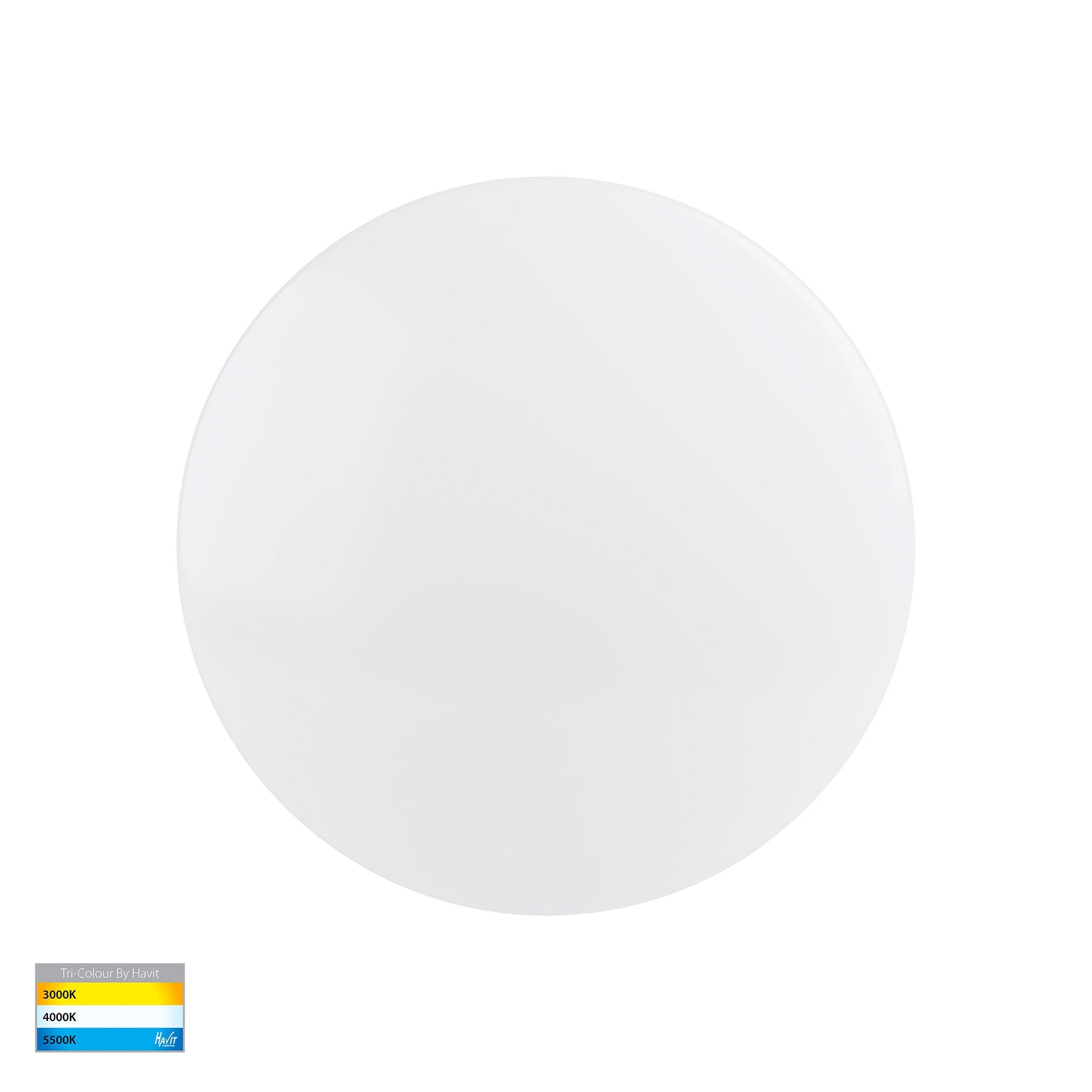 HV5884T-WHT - Ostra White 12w LED Ceiling Mounted Oyster Light