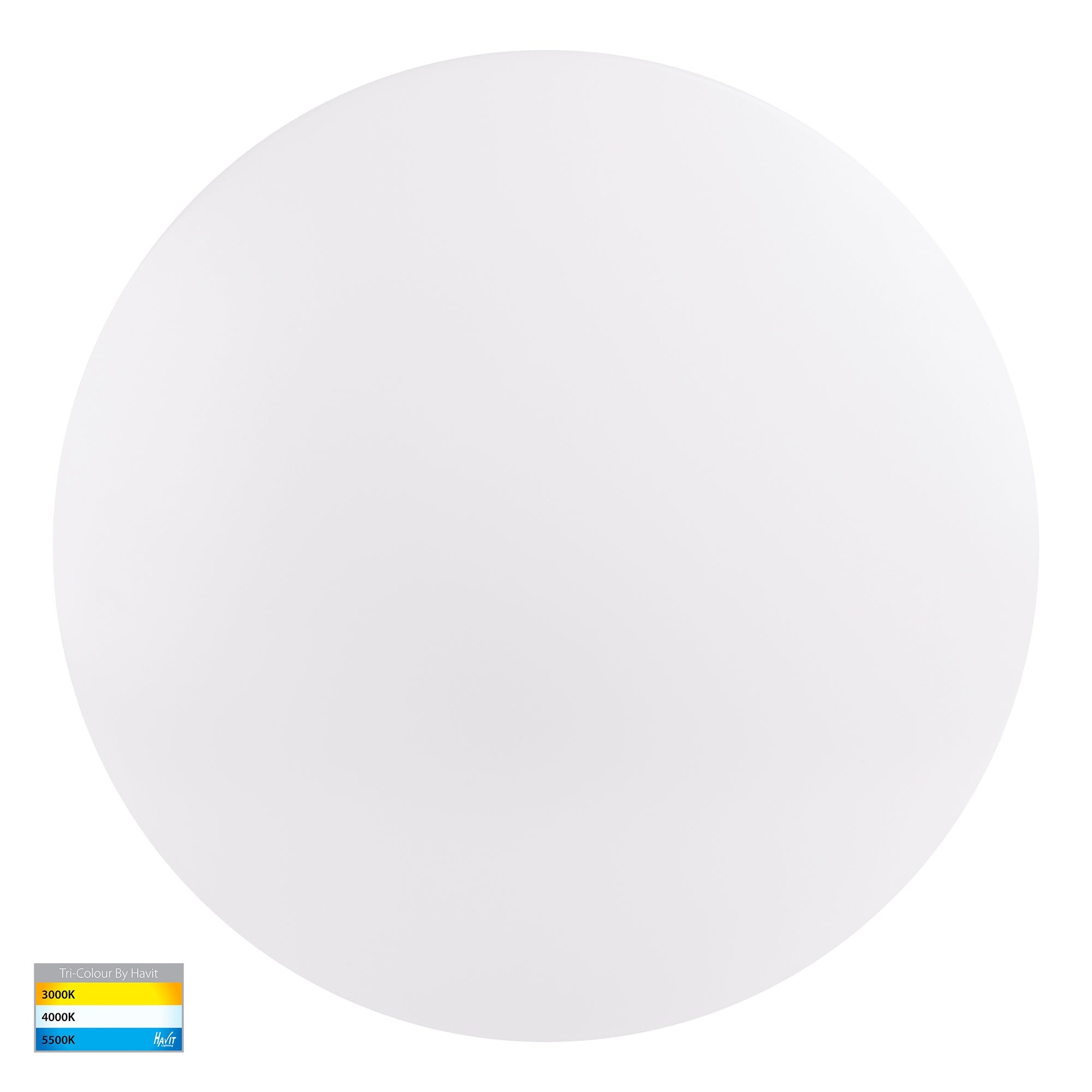 HV5886T-WHT - Ostra White 28w LED Ceiling Mounted Oyster Light