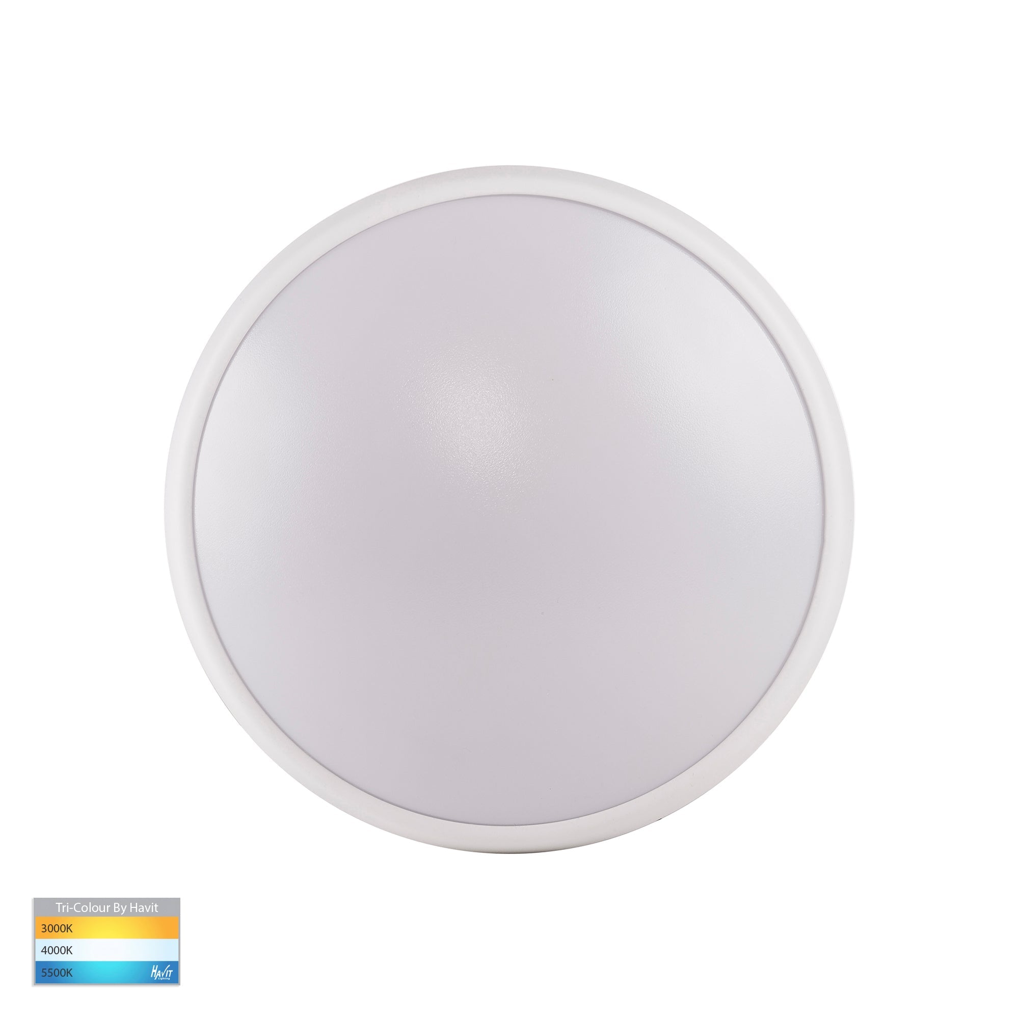 HV5887T-WHT - Ostron White 12w LED Ceiling Mounted Oyster Light