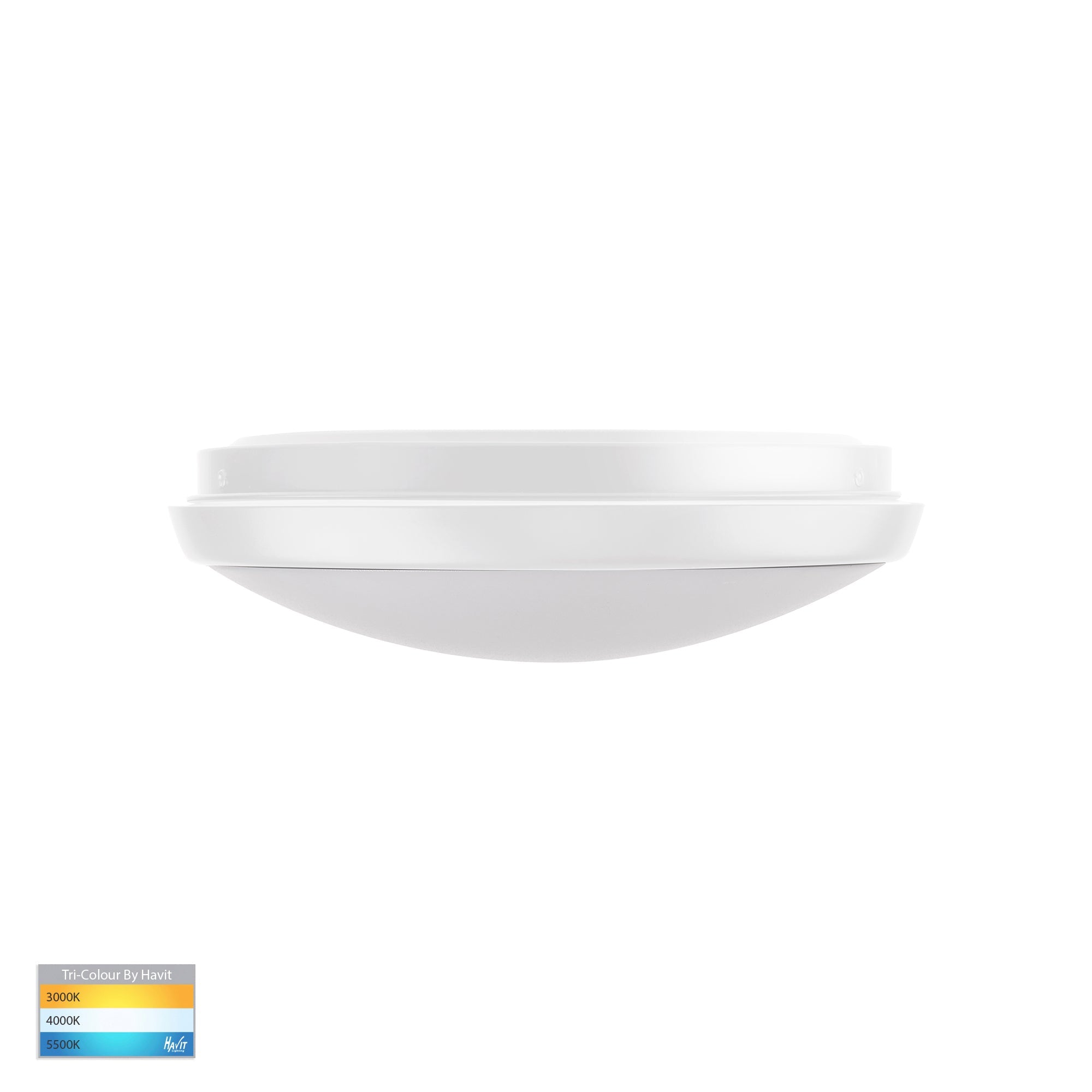 HV5887T-WHT - Ostron White 12w LED Ceiling Mounted Oyster Light