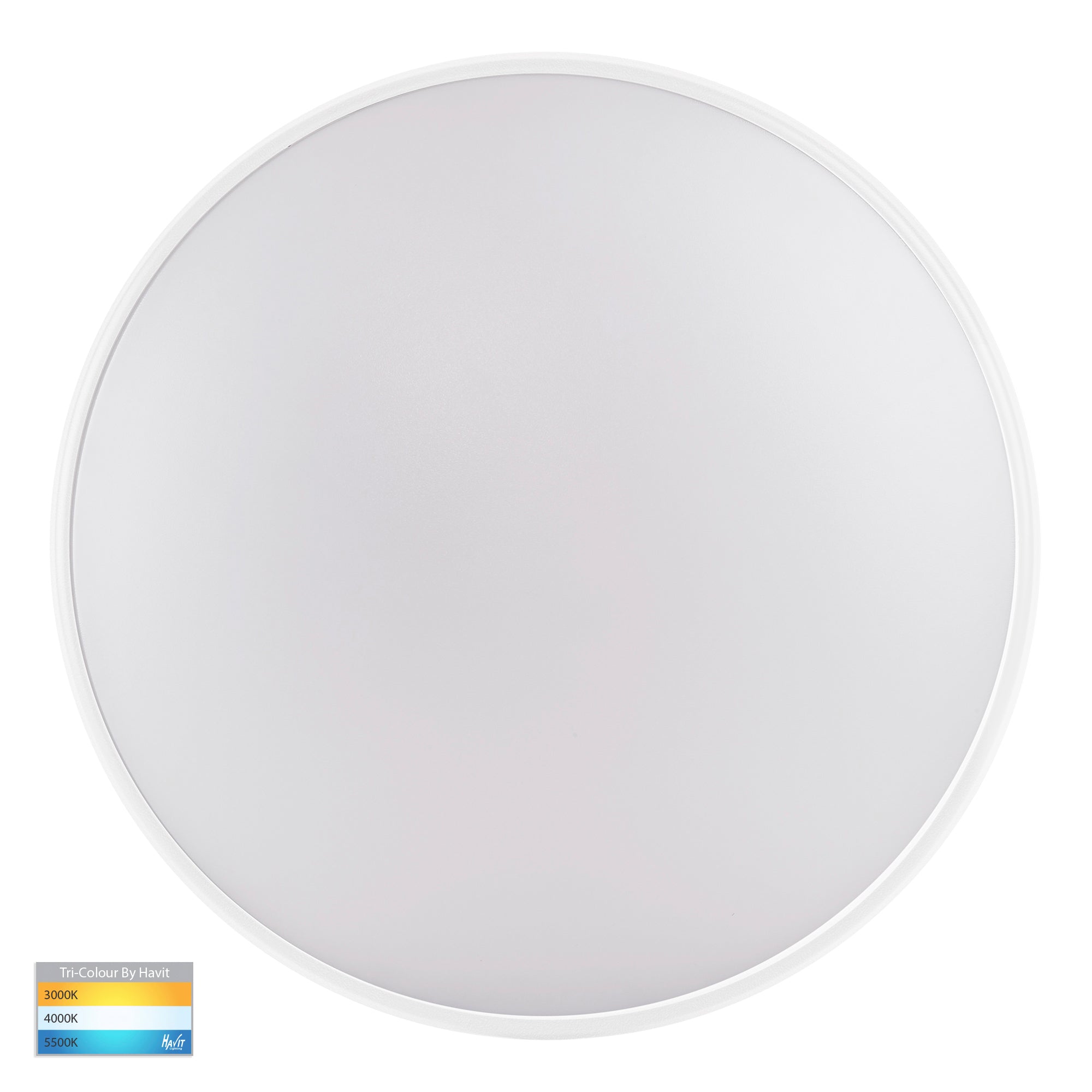 HV5889T-WHT - Ostron White 28w LED Ceiling Mounted Oyster Light